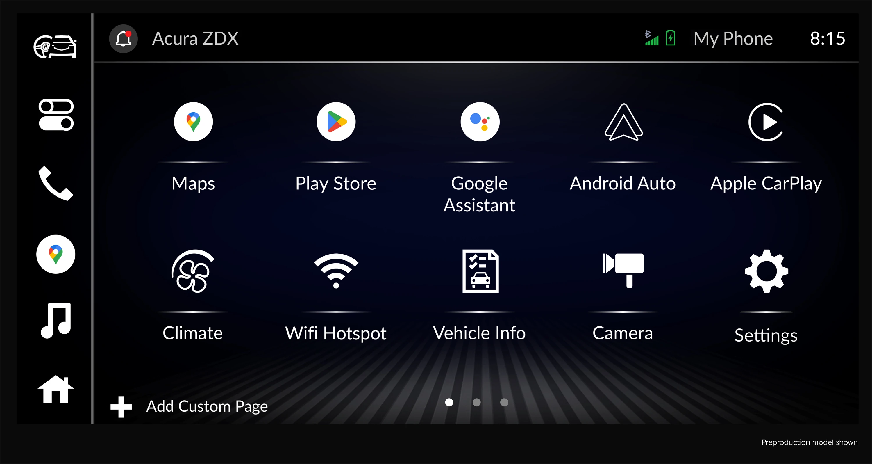 Acura ZDX A-Spec AWD screens view