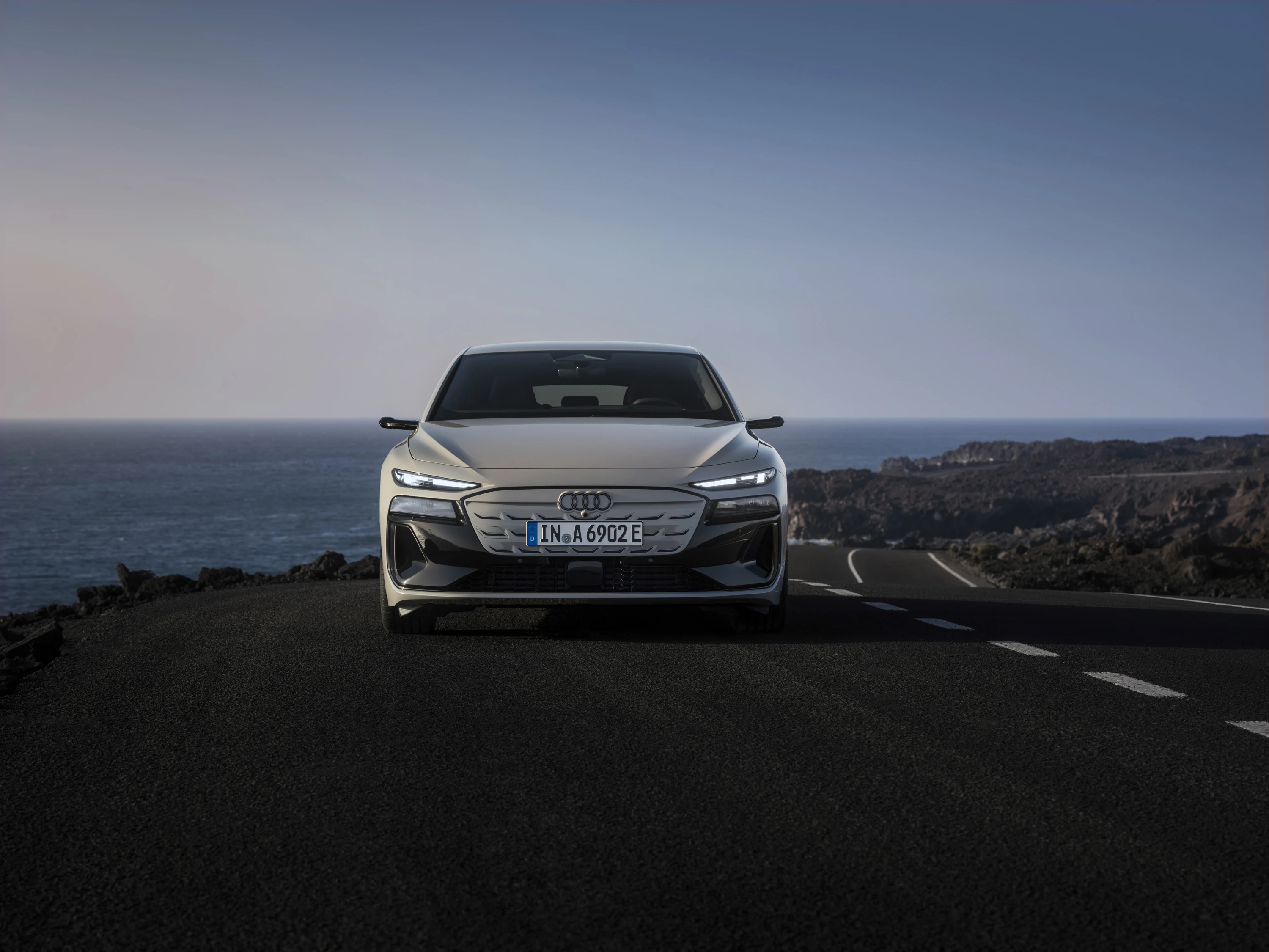 Audi A6 Sportback e-tron headlights view