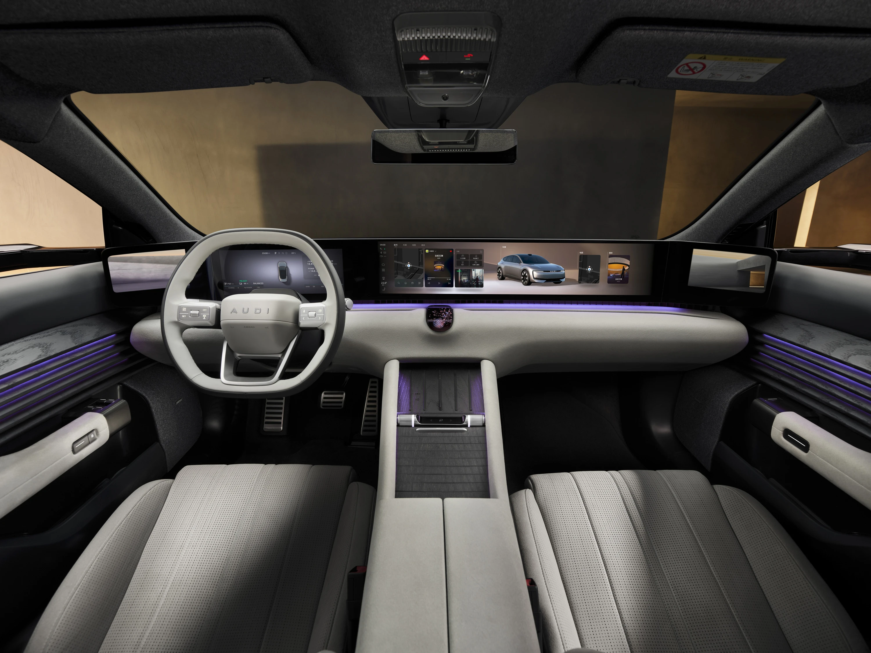 Audi E5 Sportback Pioneer screens view