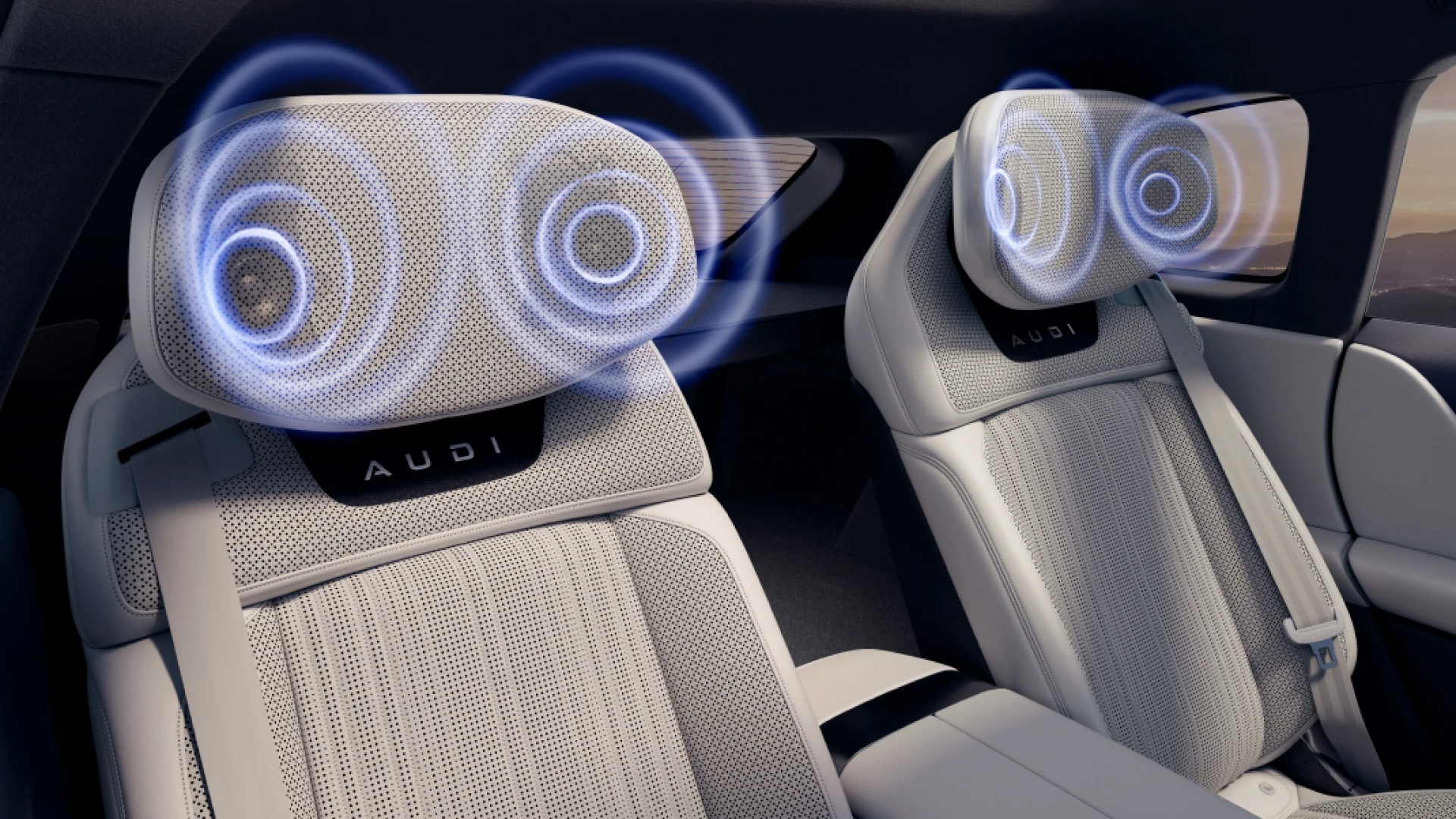 Audi e7x Flagship quattro speakers view