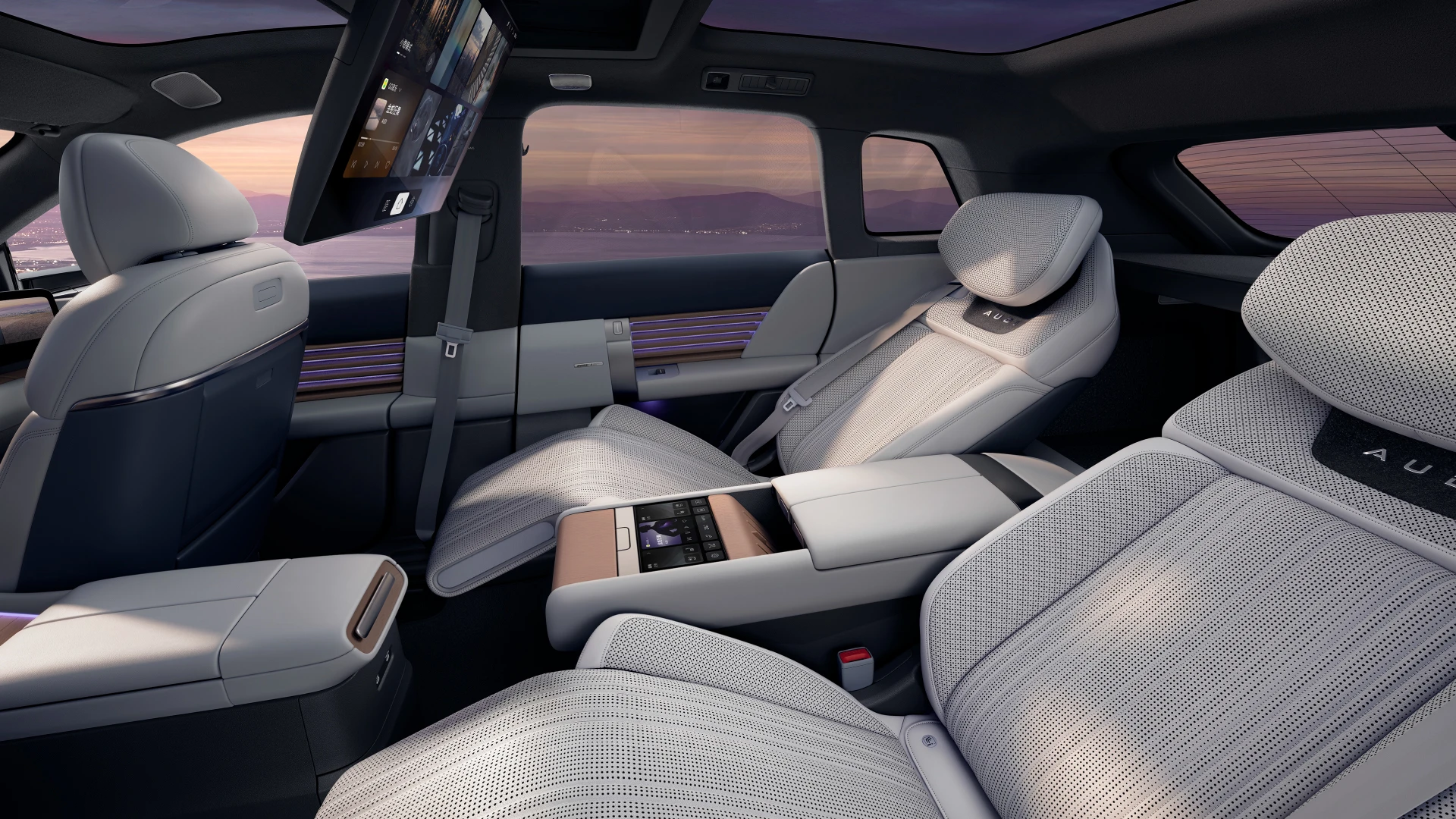 Audi e7x Flagship quattro secondrowseats view
