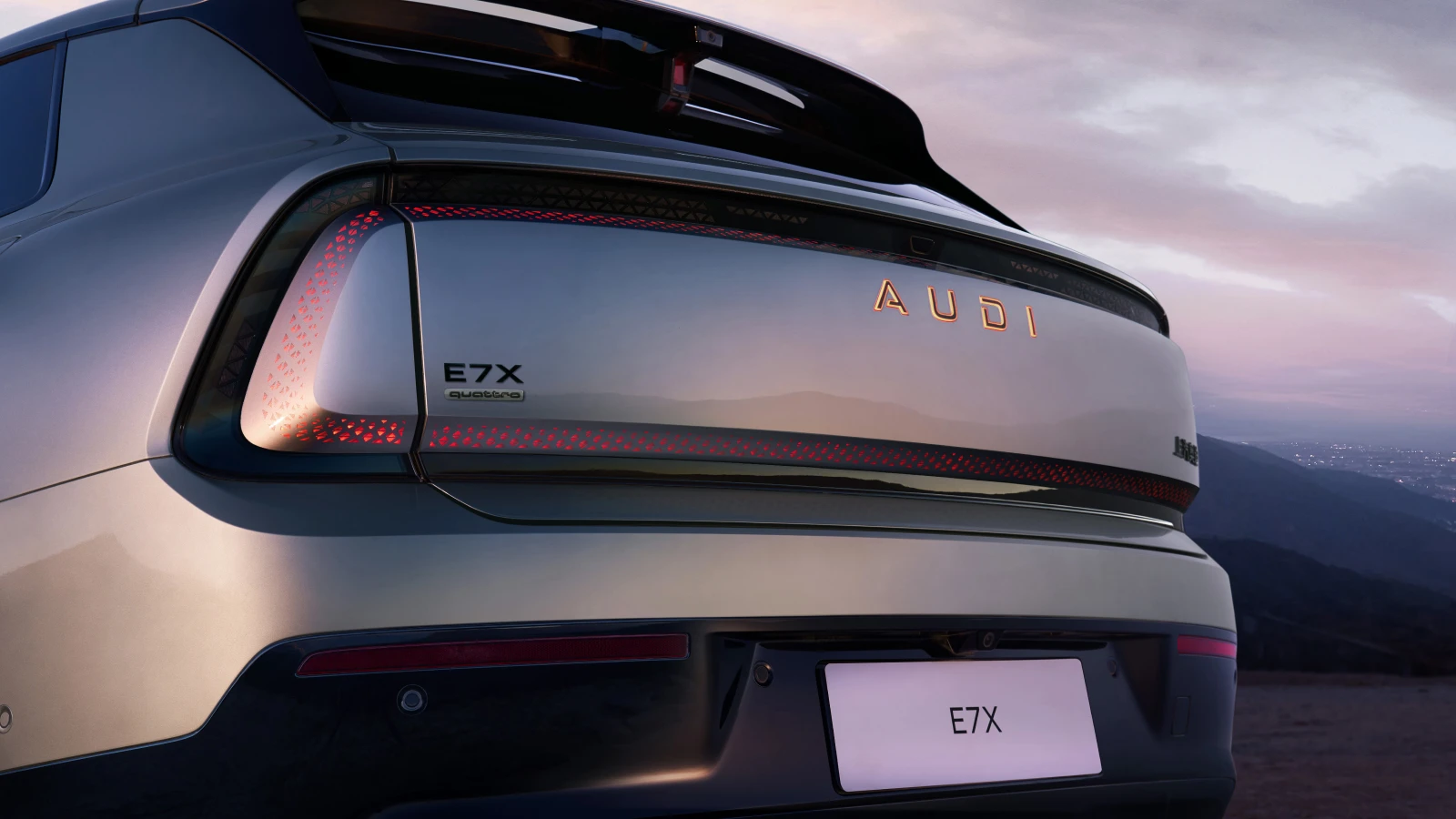 Audi e7x Pioneer taillights view