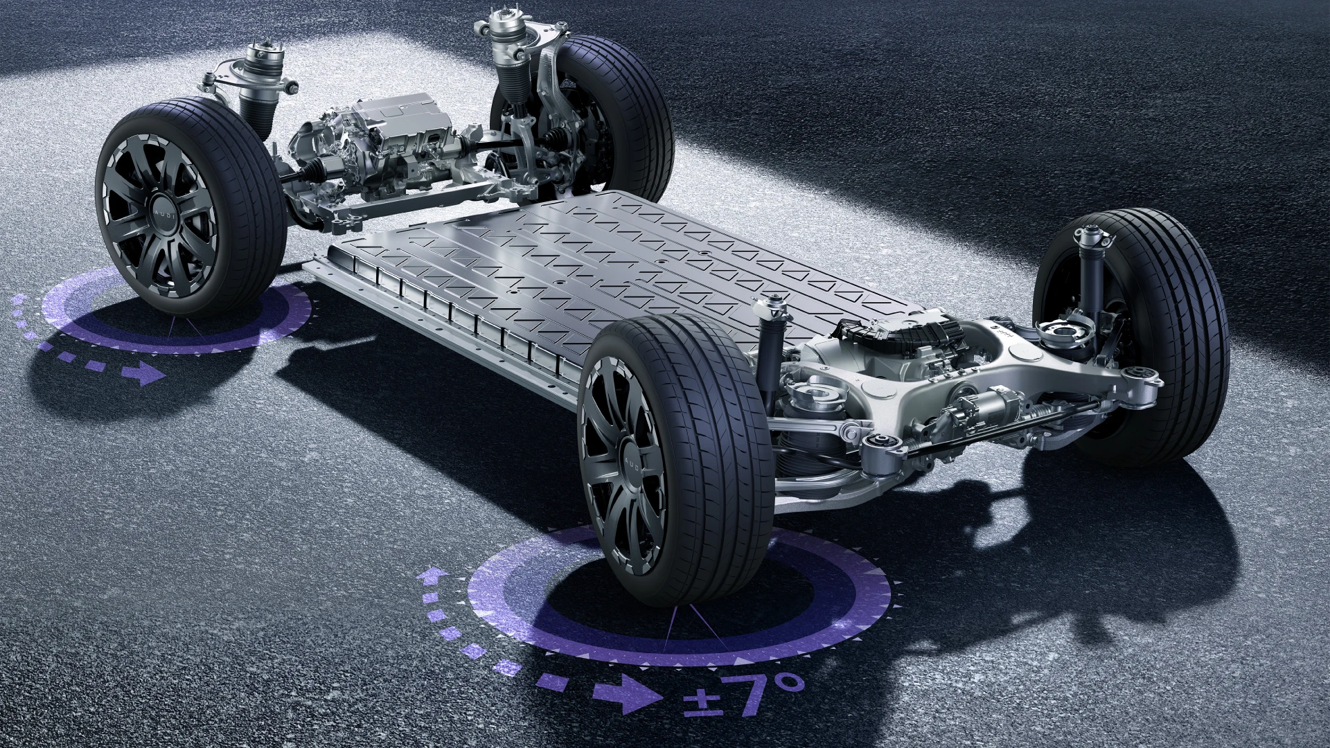 Audi e7x Pioneer Long-Range chassis view