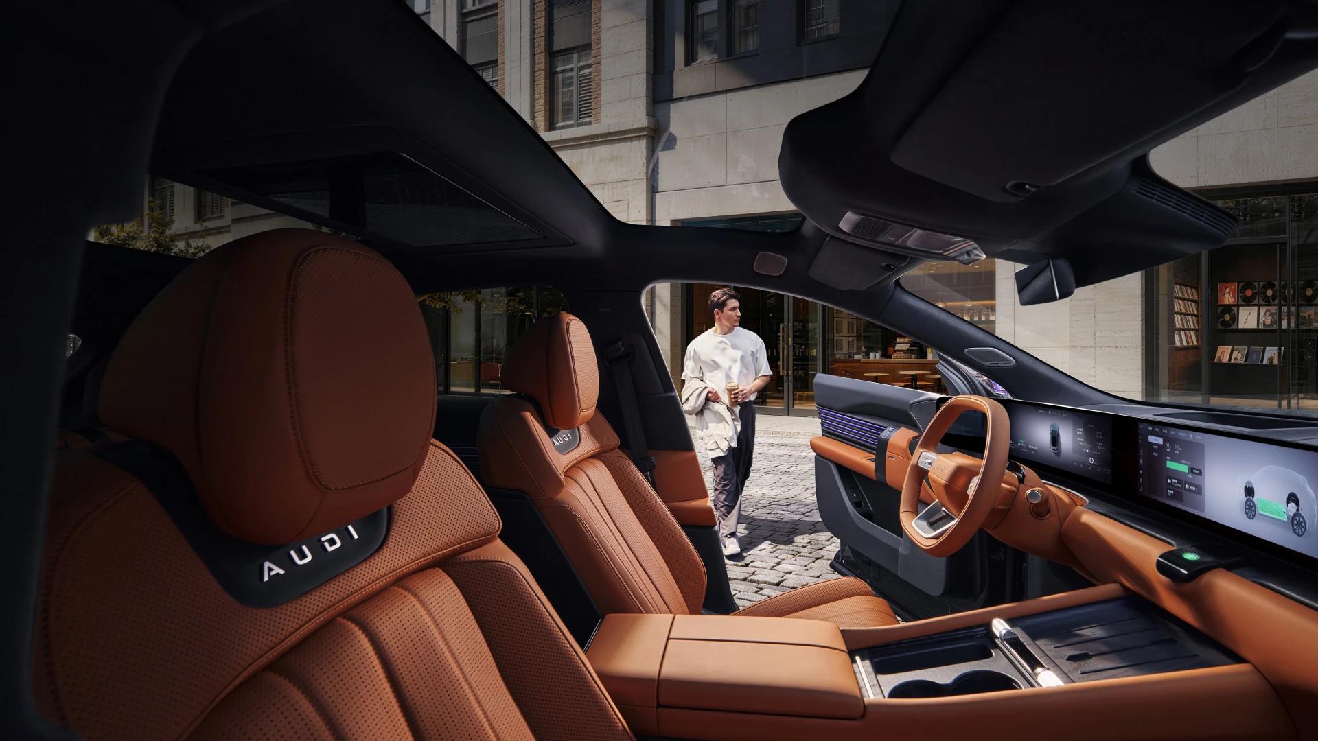 Audi e7x Pioneer Long-Range frontseats view
