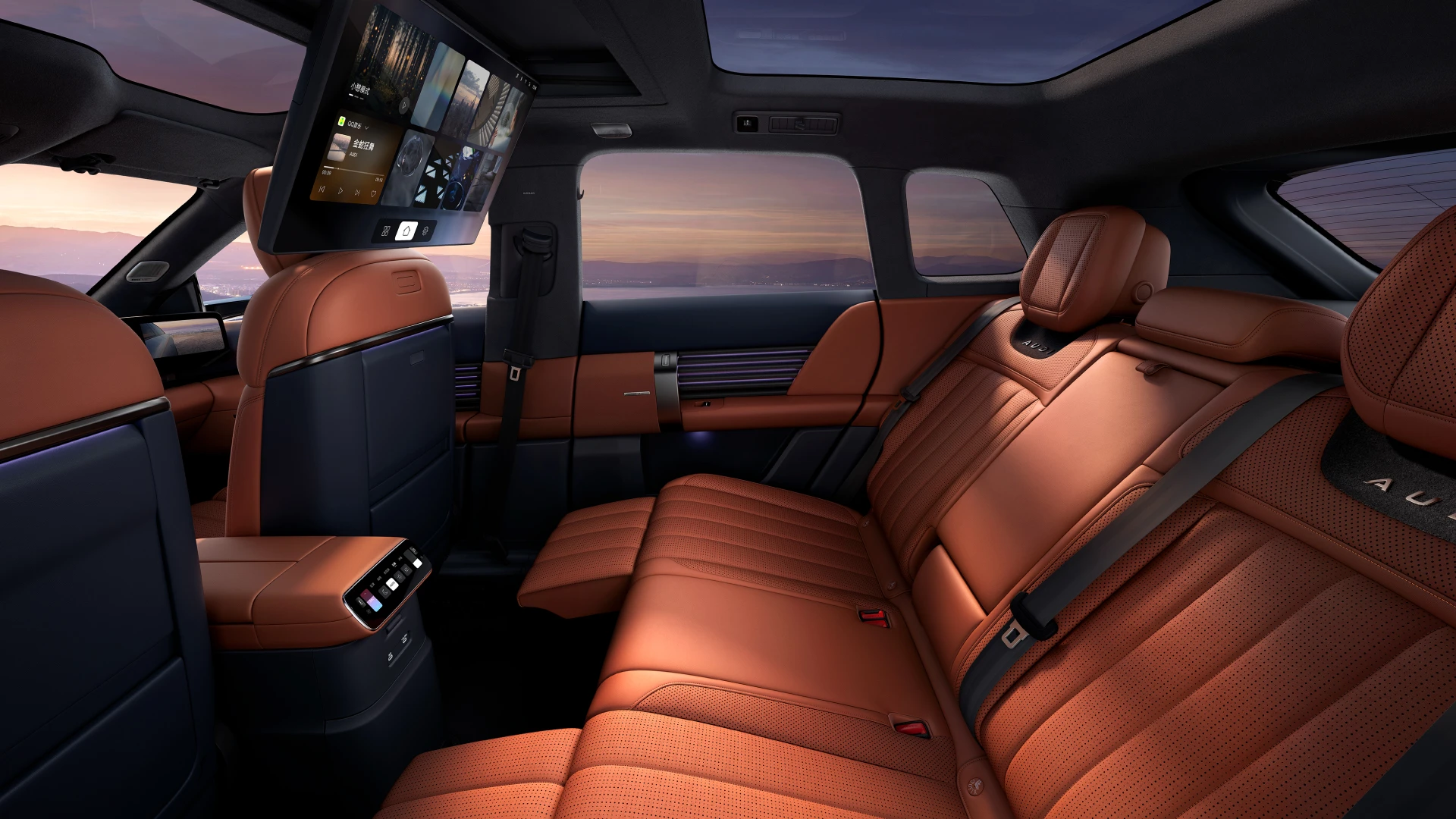 Audi e7x Pioneer Pro secondrowseats view
