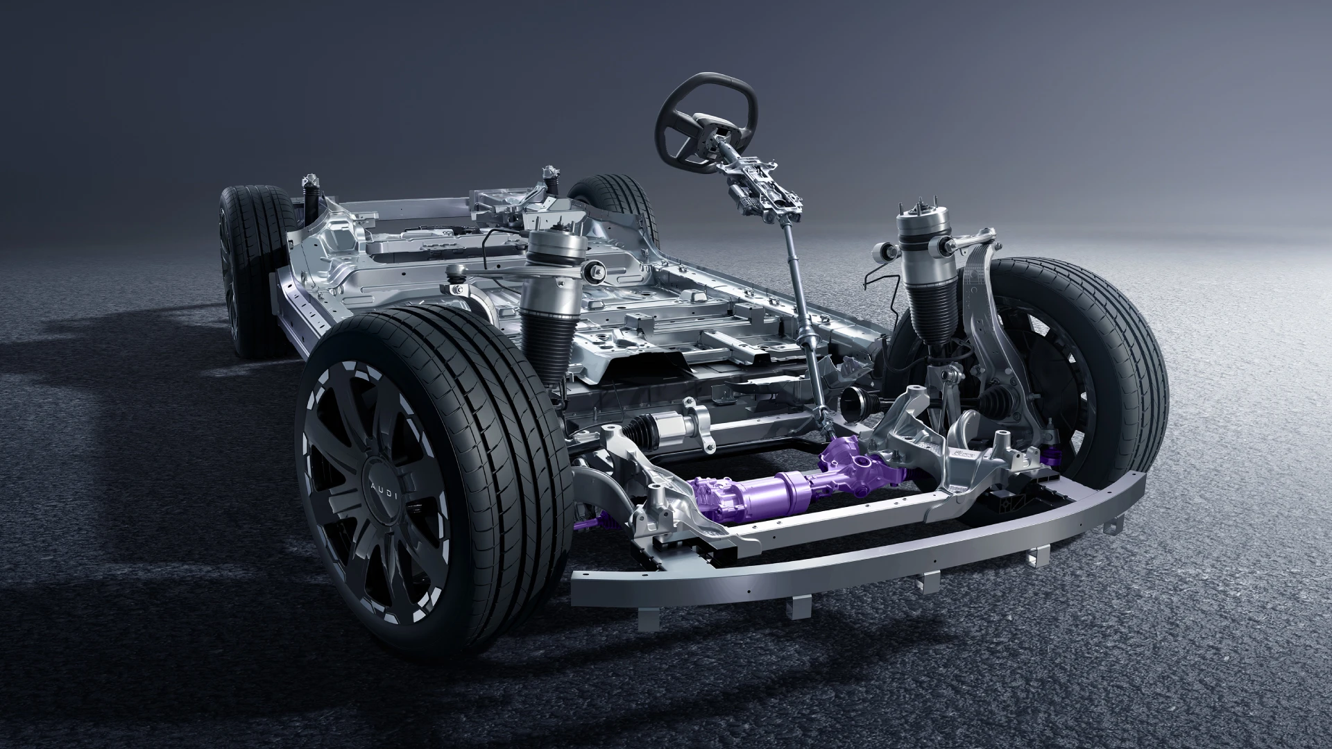 Audi e7x Pioneer quattro chassis view