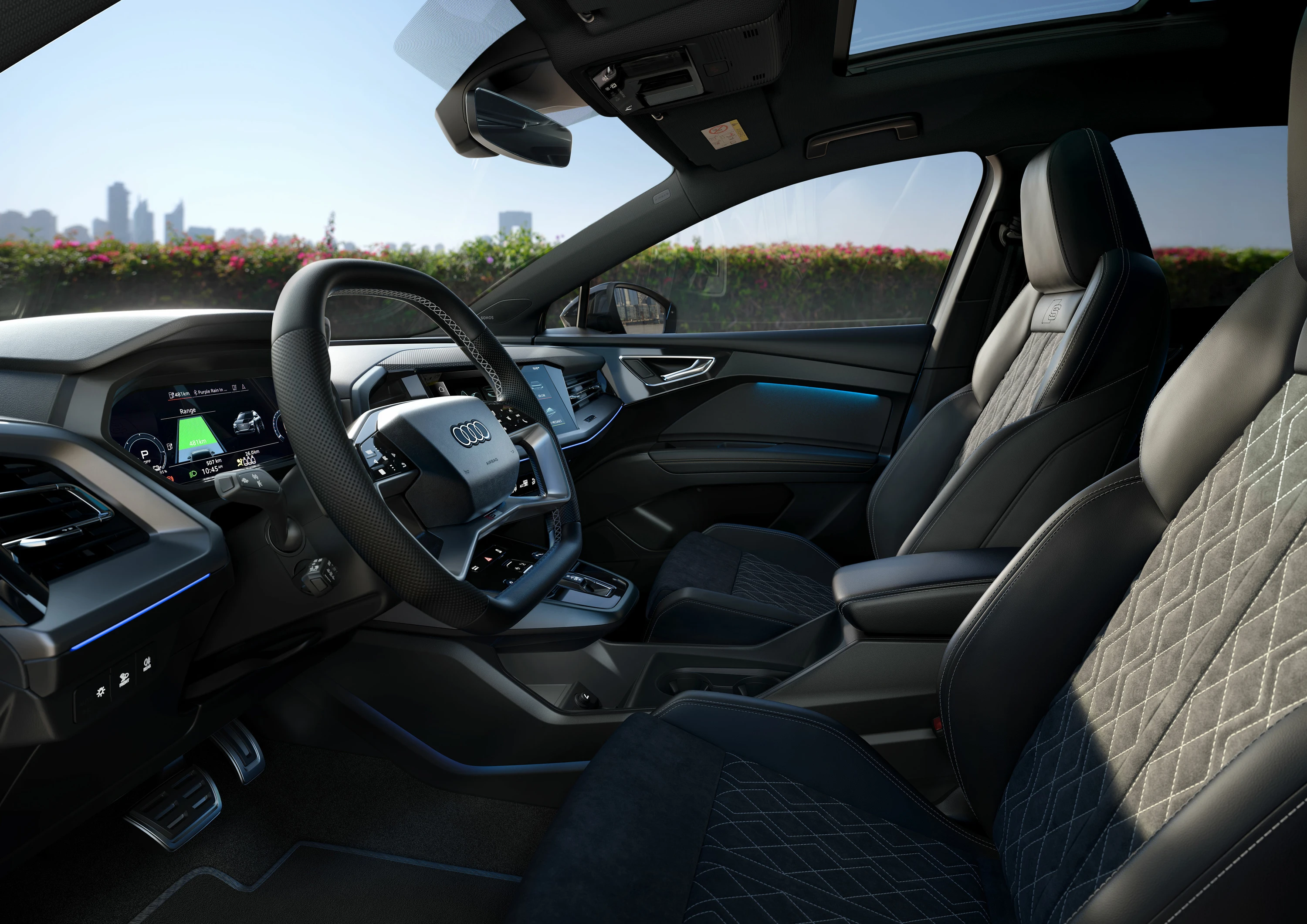 Audi Q4 40 e-tron frontseats view