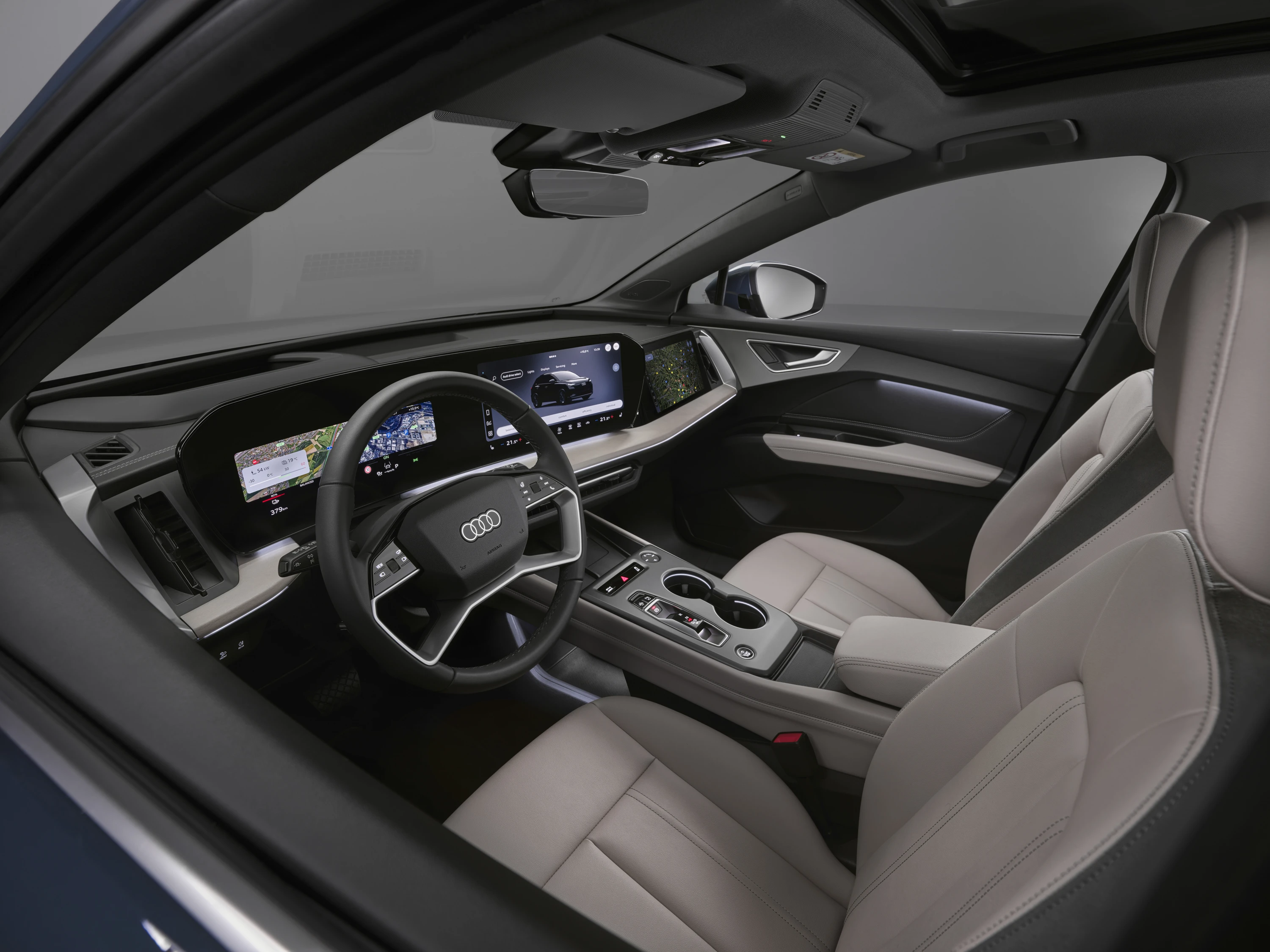 Audi Q4 e-tron performance screens view