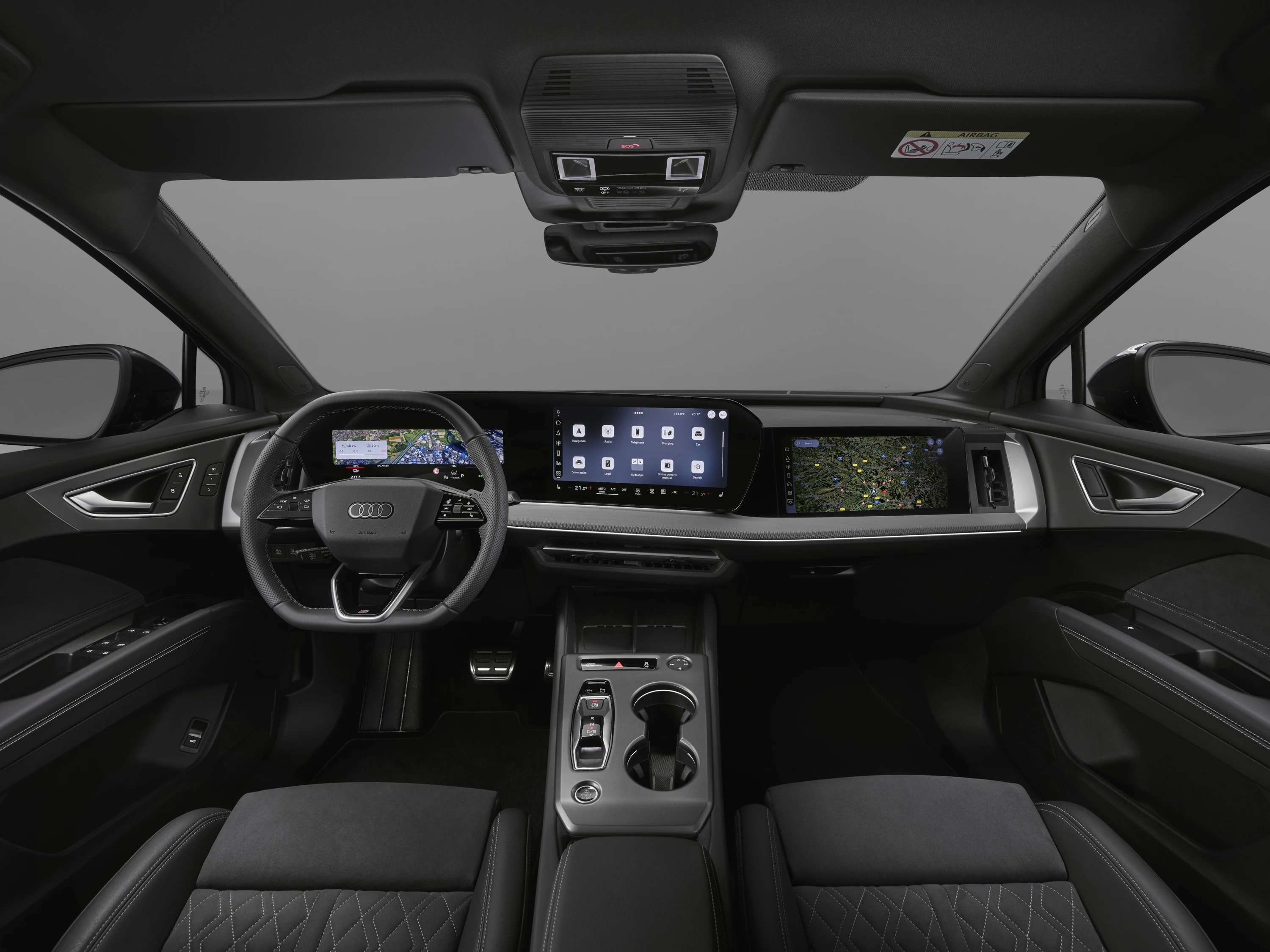 Audi Q4 e-tron Sportback quattro performance frontseats view