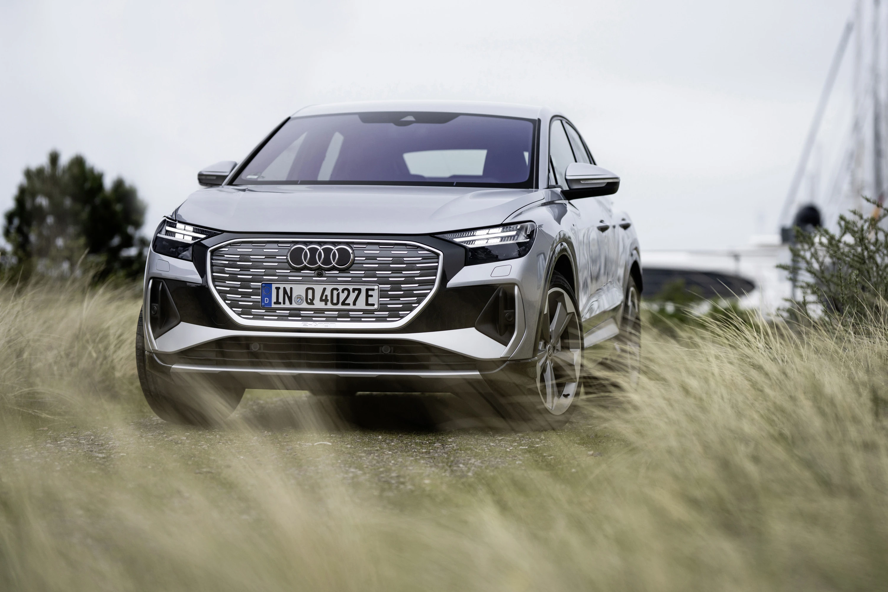 Audi Q4 Sportback 45 e-tron quattro headlights view