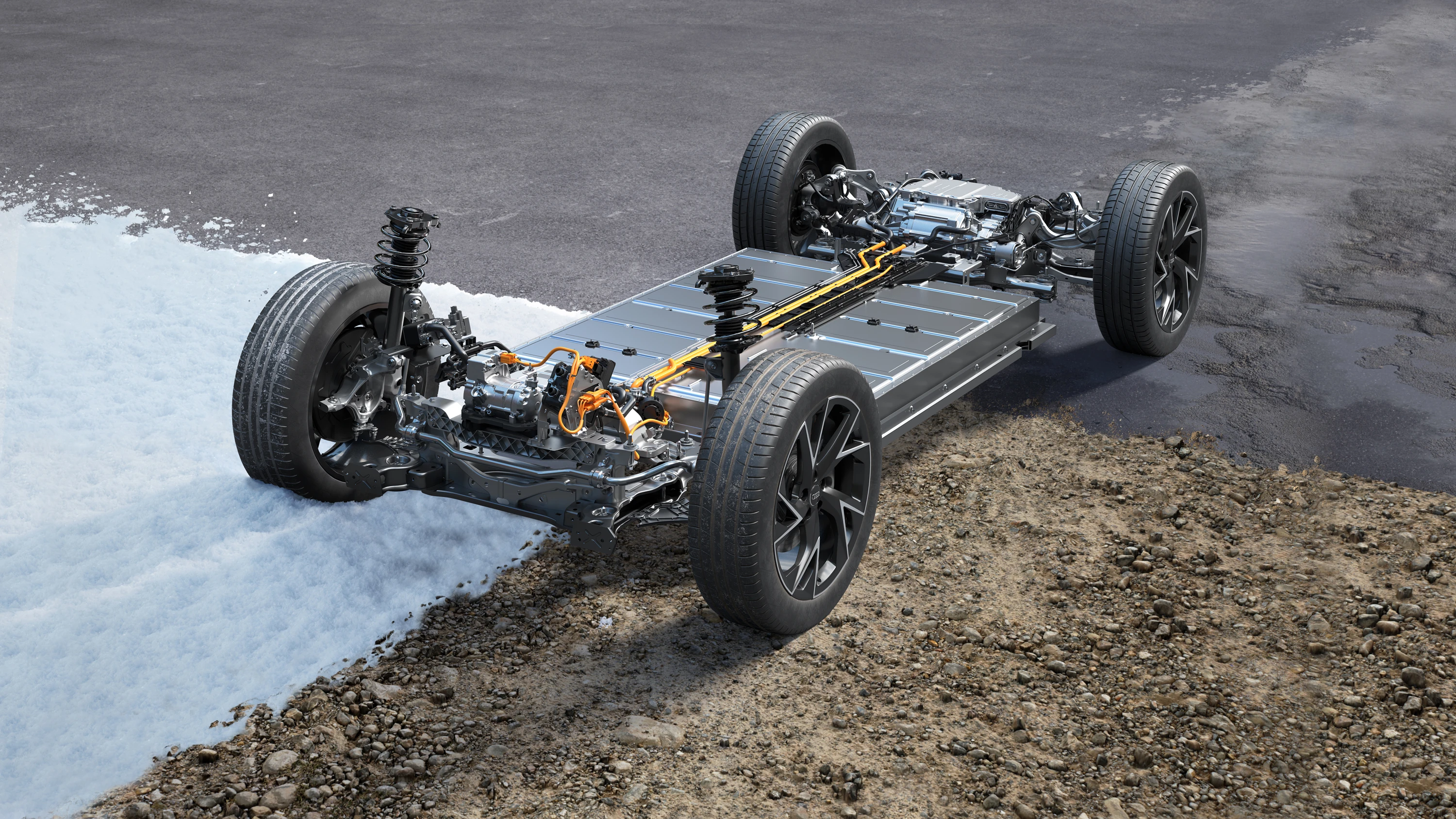 Audi Q5 e-tron 40 chassis view