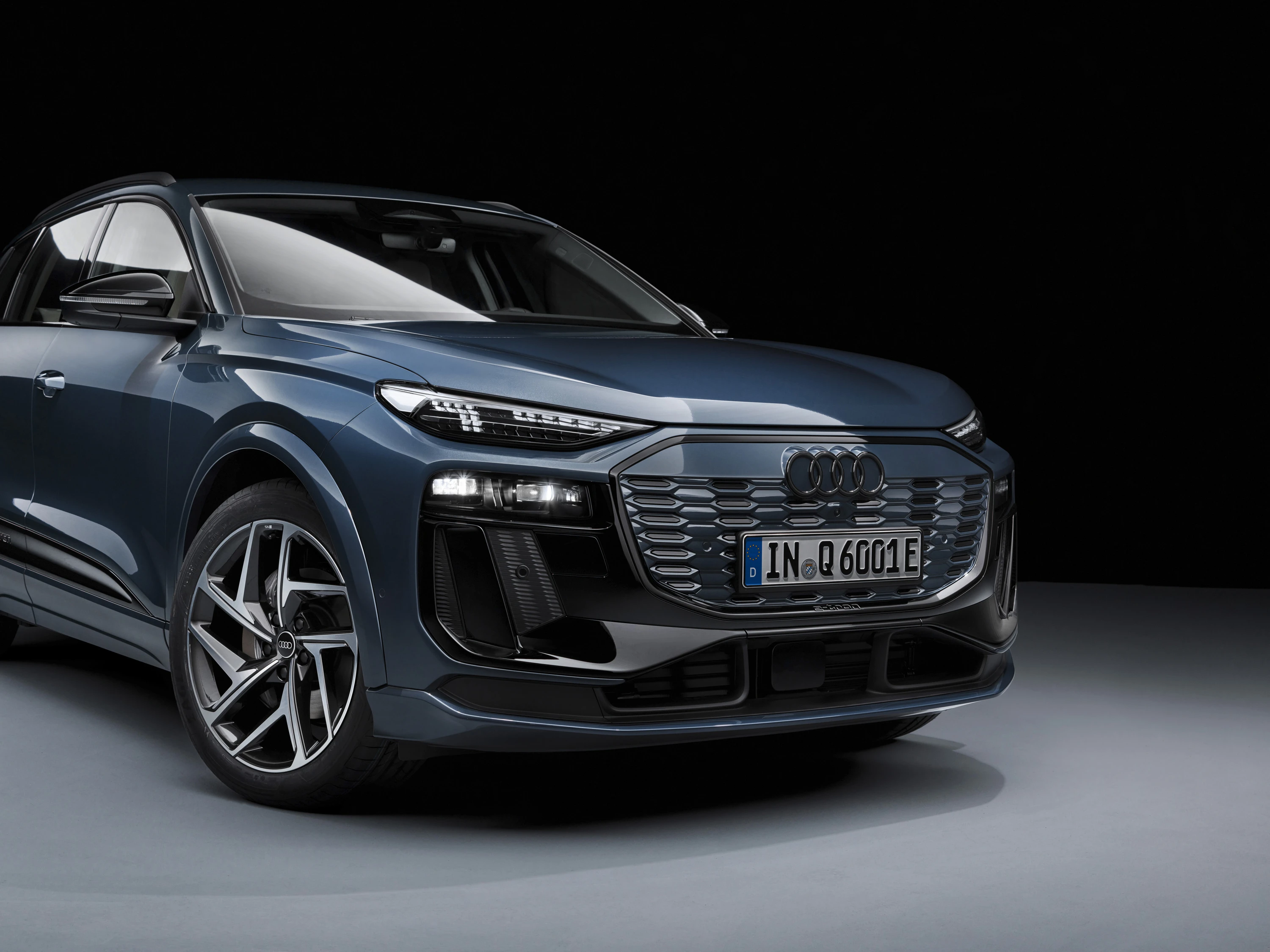 Audi Q6 e-tron quattro headlights view