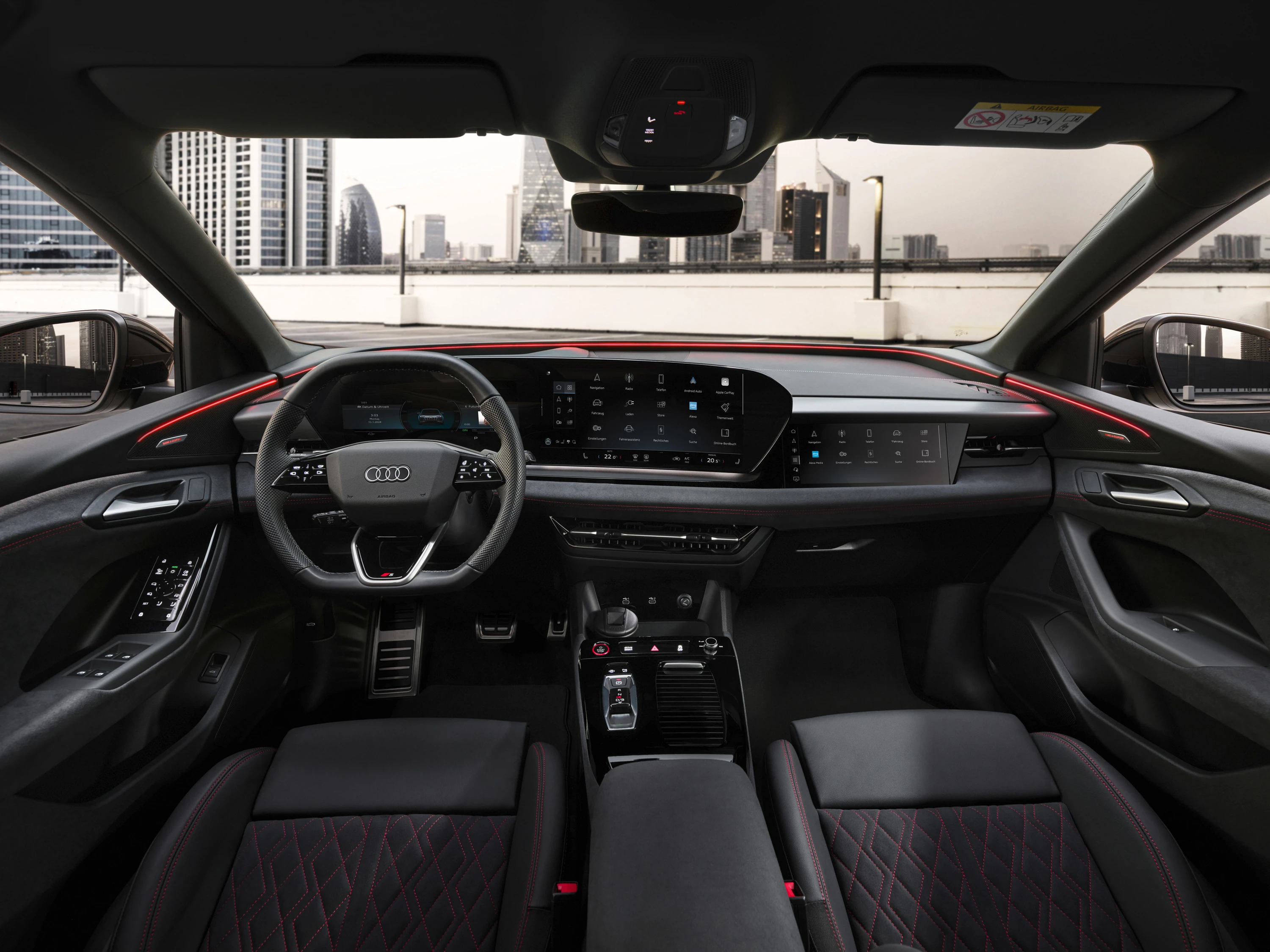 Audi Q6 e-tron quattro screens view