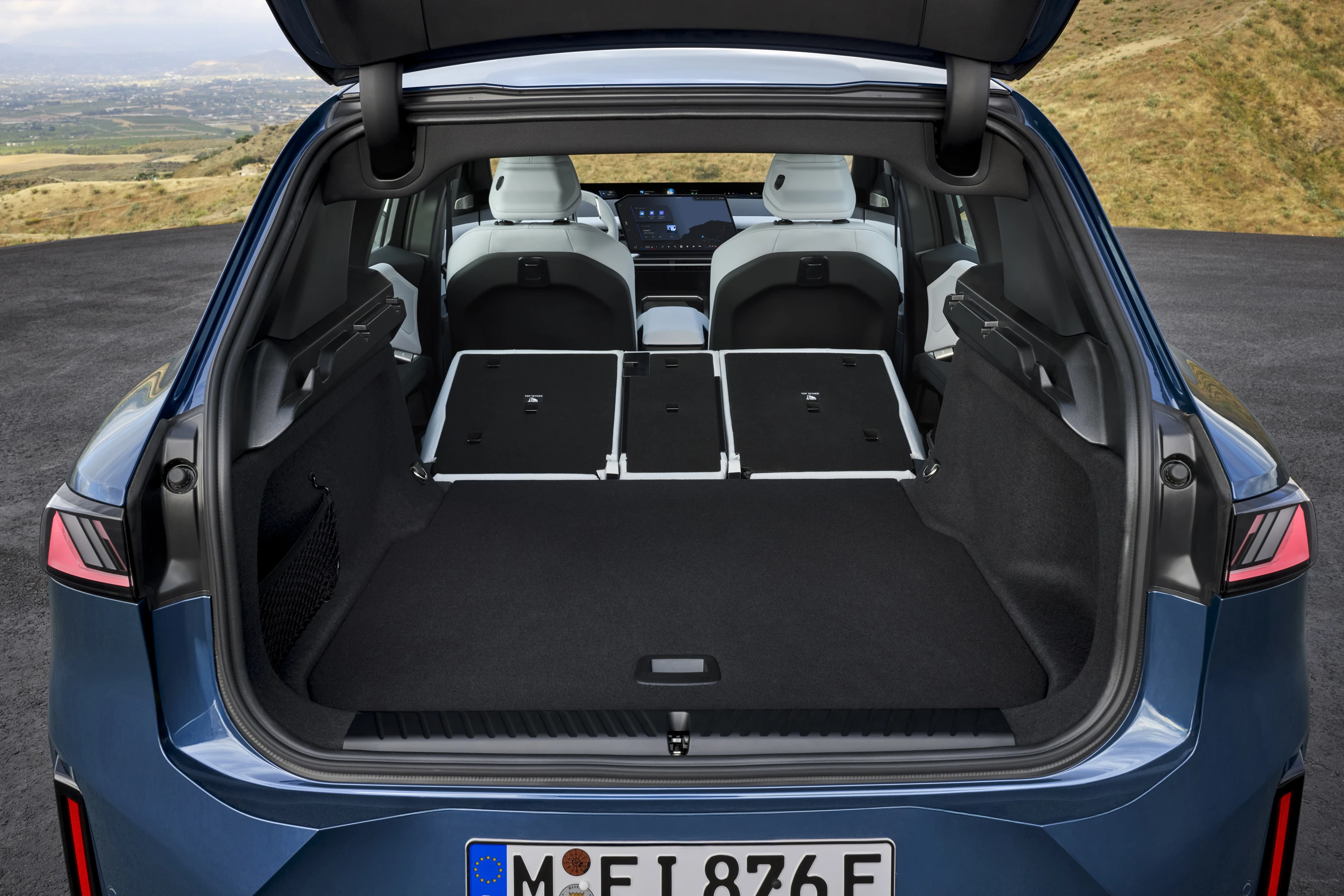 BMW iX3 40 trunk view