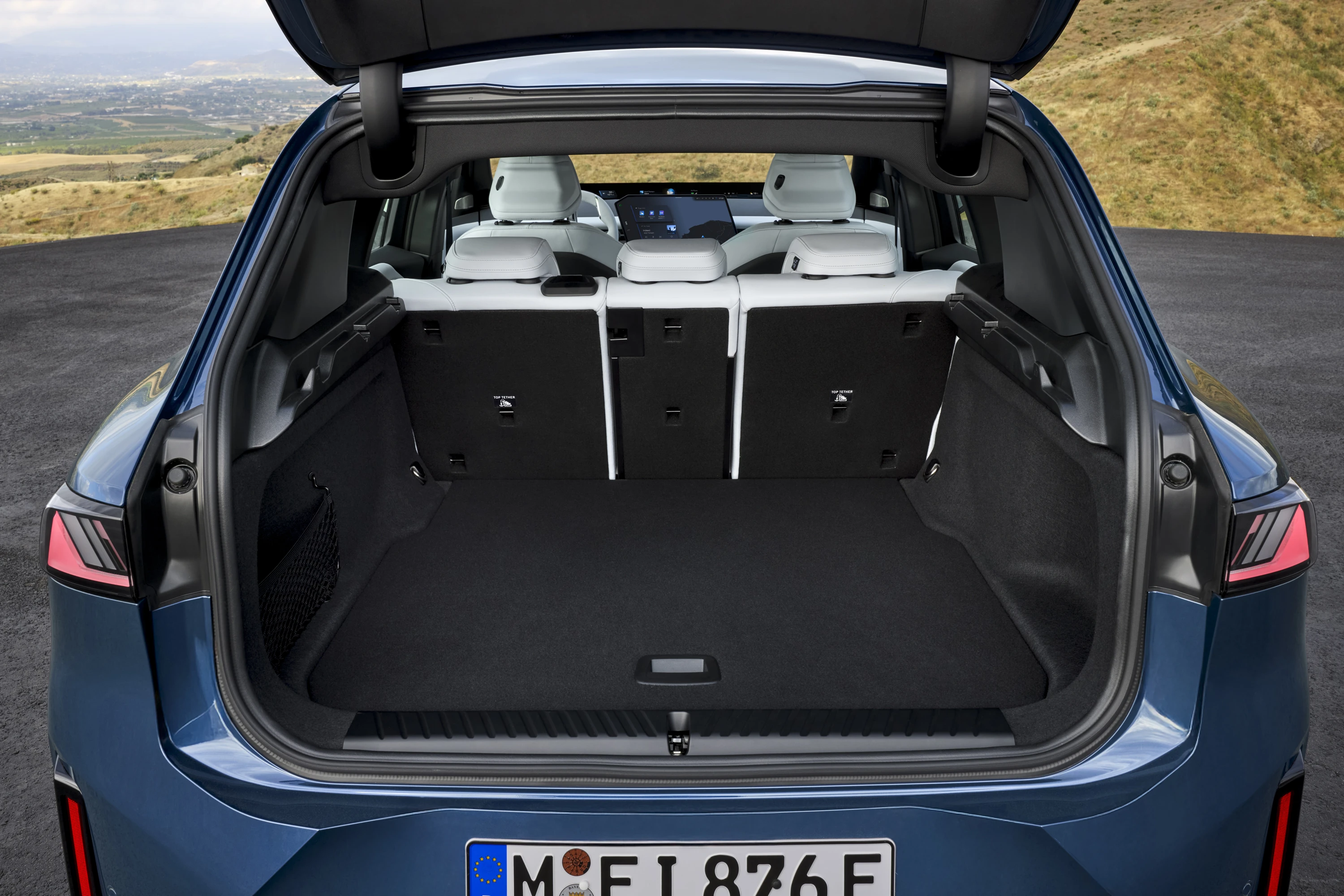BMW iX3 40 trunk view