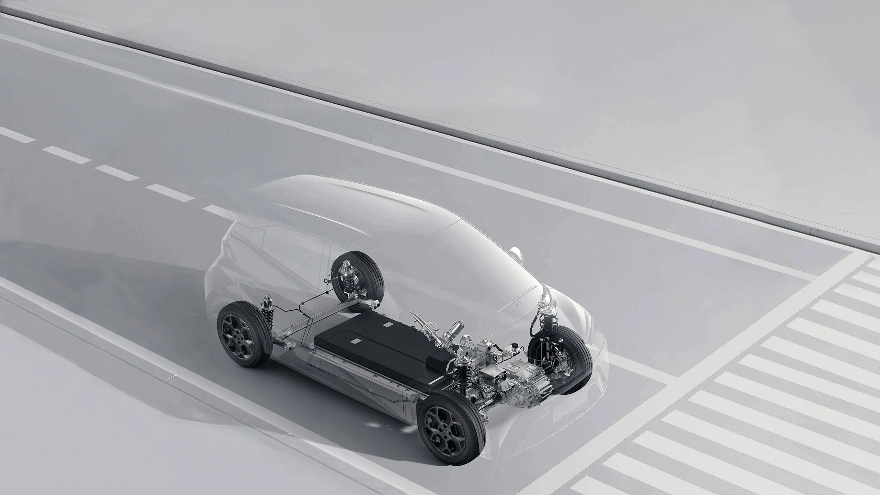 BYD Dolphin Mini GL chassis view