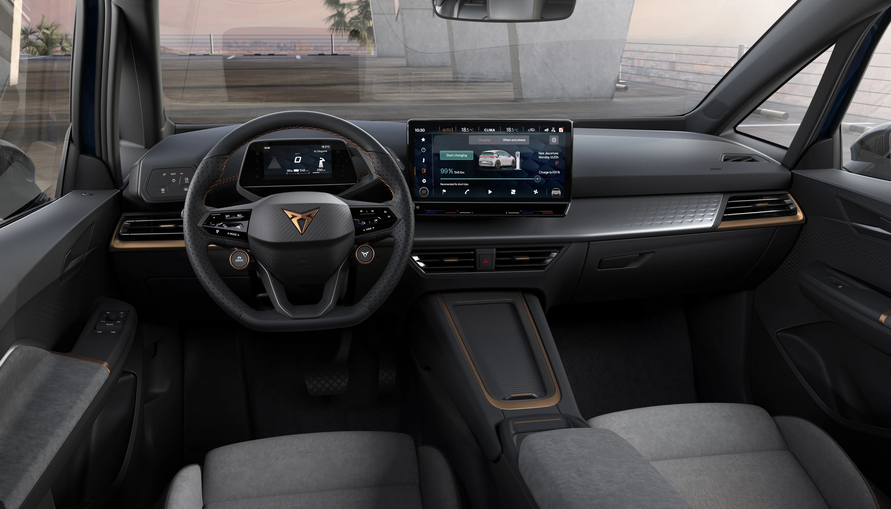 CUPRA BORN 58 e-BOOST screens view