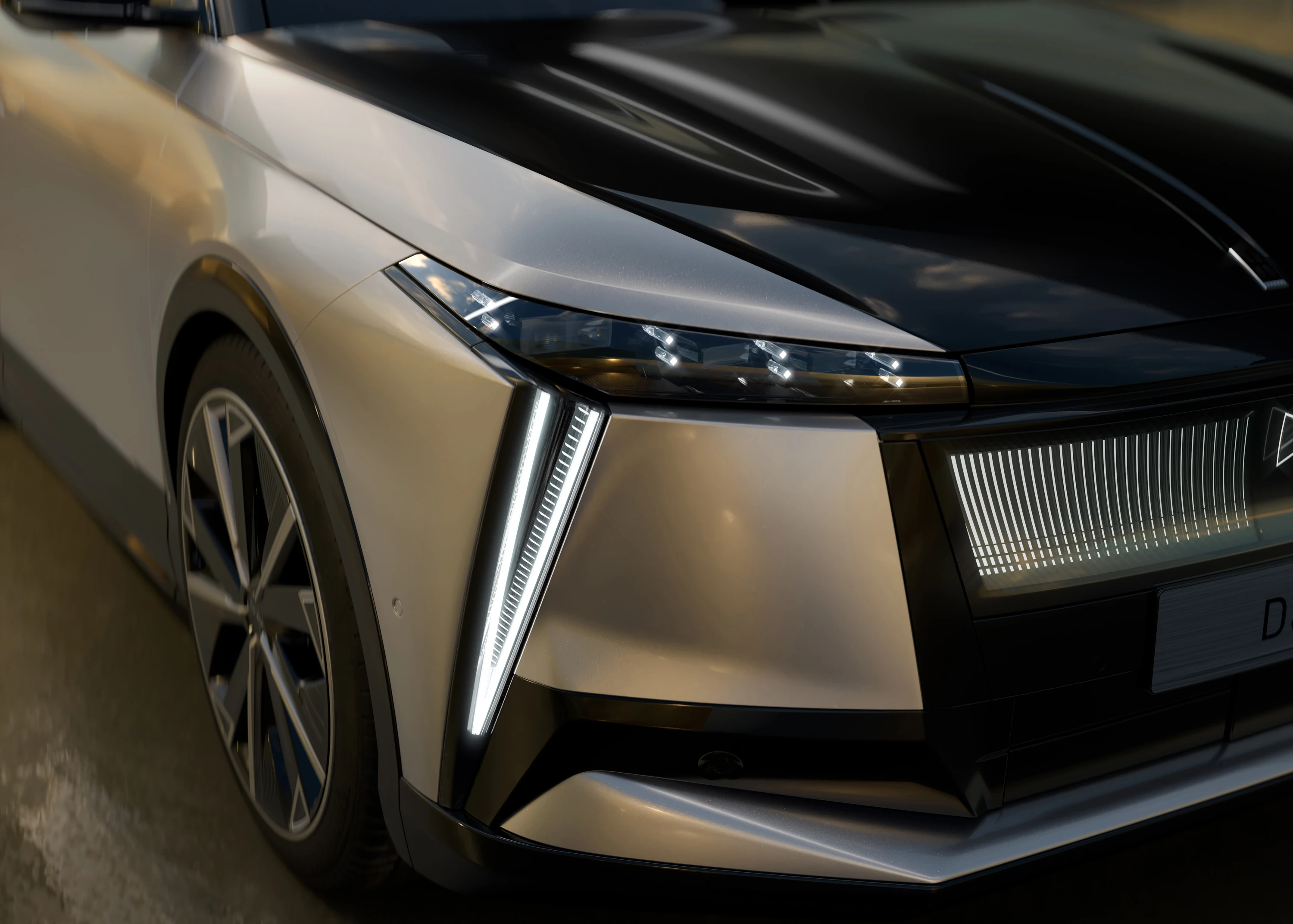 DS N°8 AWD Long Range headlights view