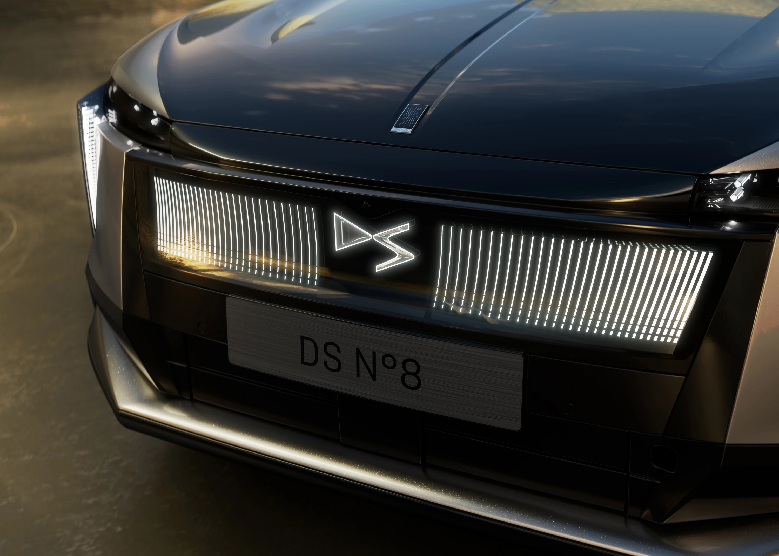 DS N°8 FWD Long Range headlights view