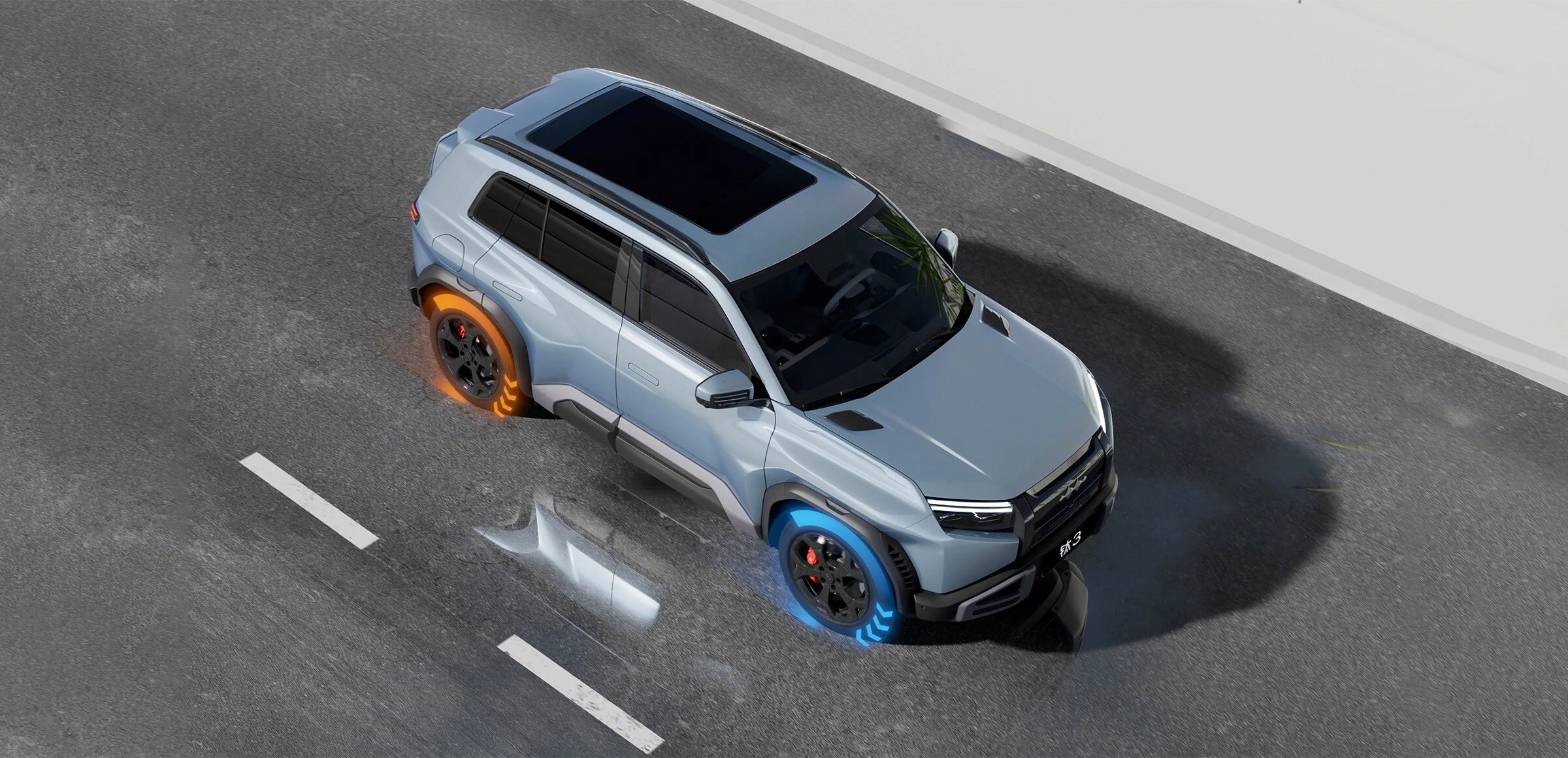 Fangchengbao Tai 3 73 kWh AWD technology view