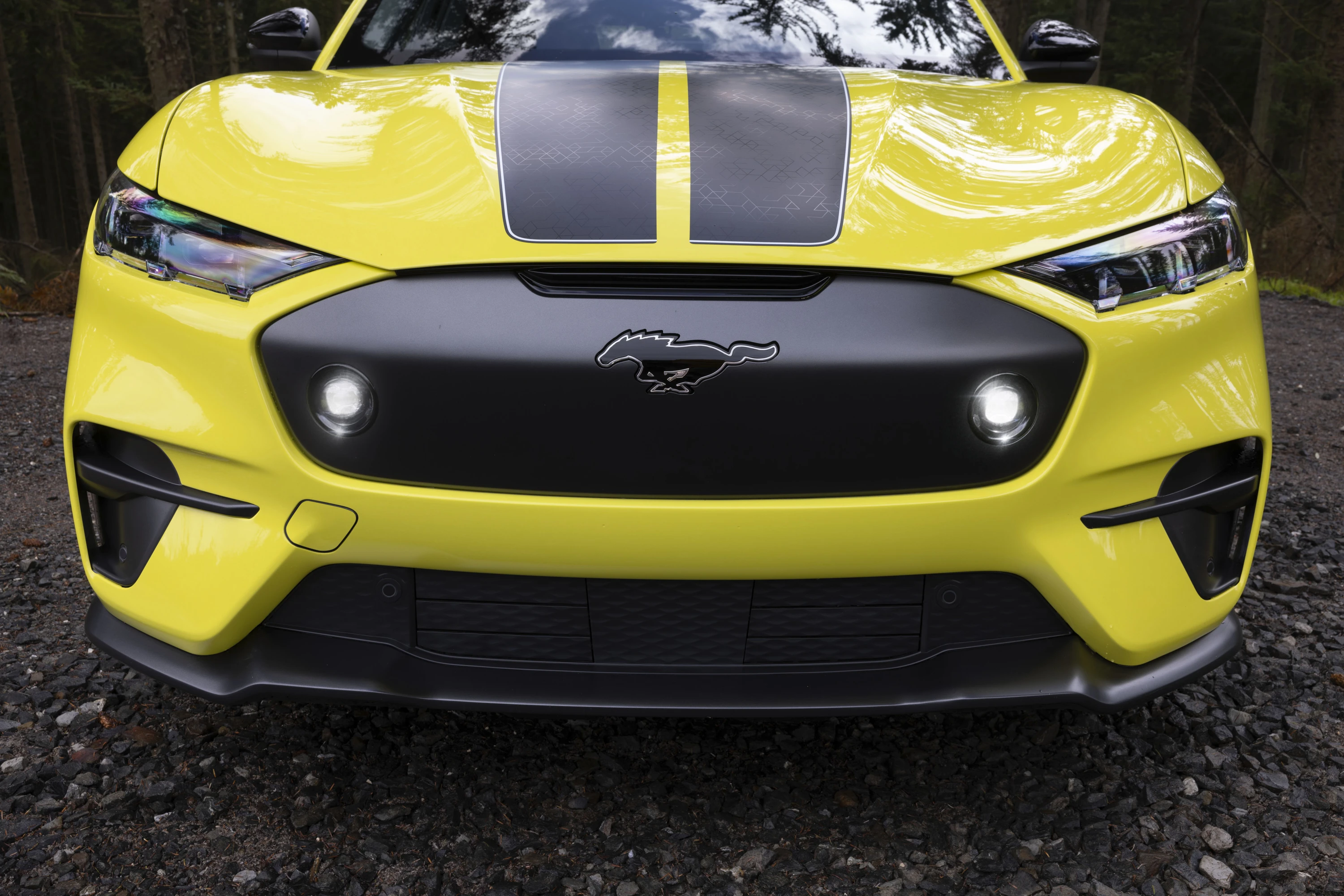 Ford Mustang Mach-E Rally headlights view