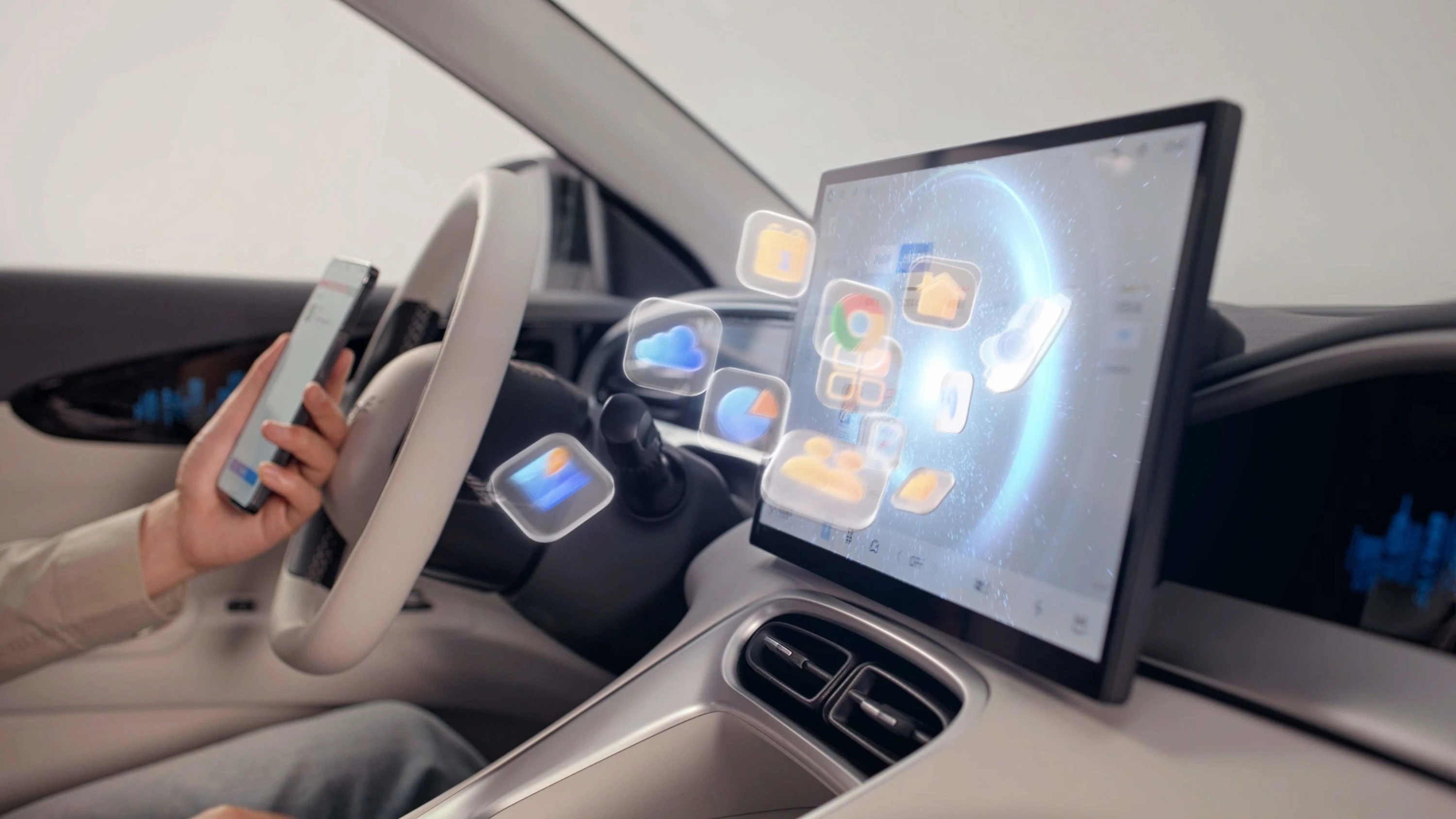 Geely E2 35.4 kWh screens view