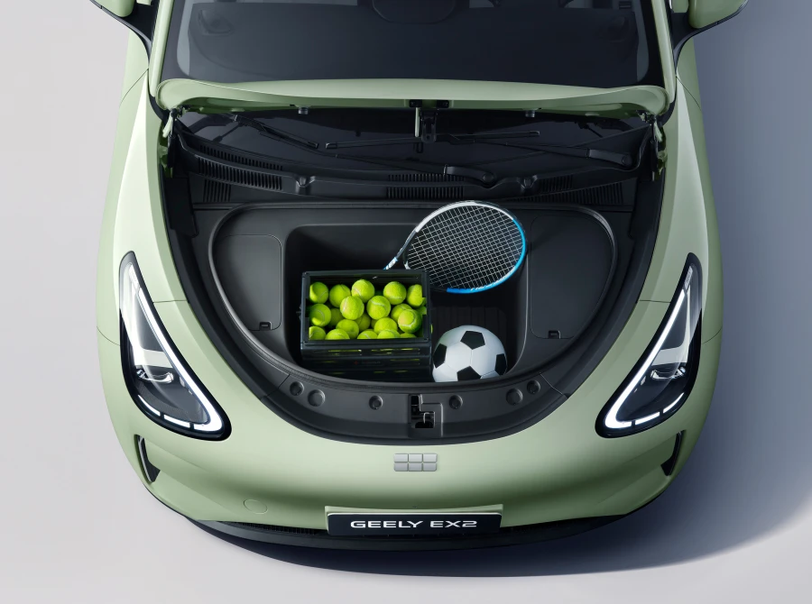 Geely EX2 47.1 kWh frunk view
