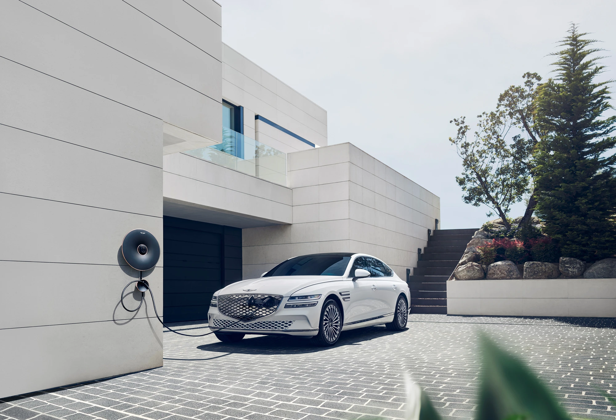 Genesis G80 Electrified AWD charging view