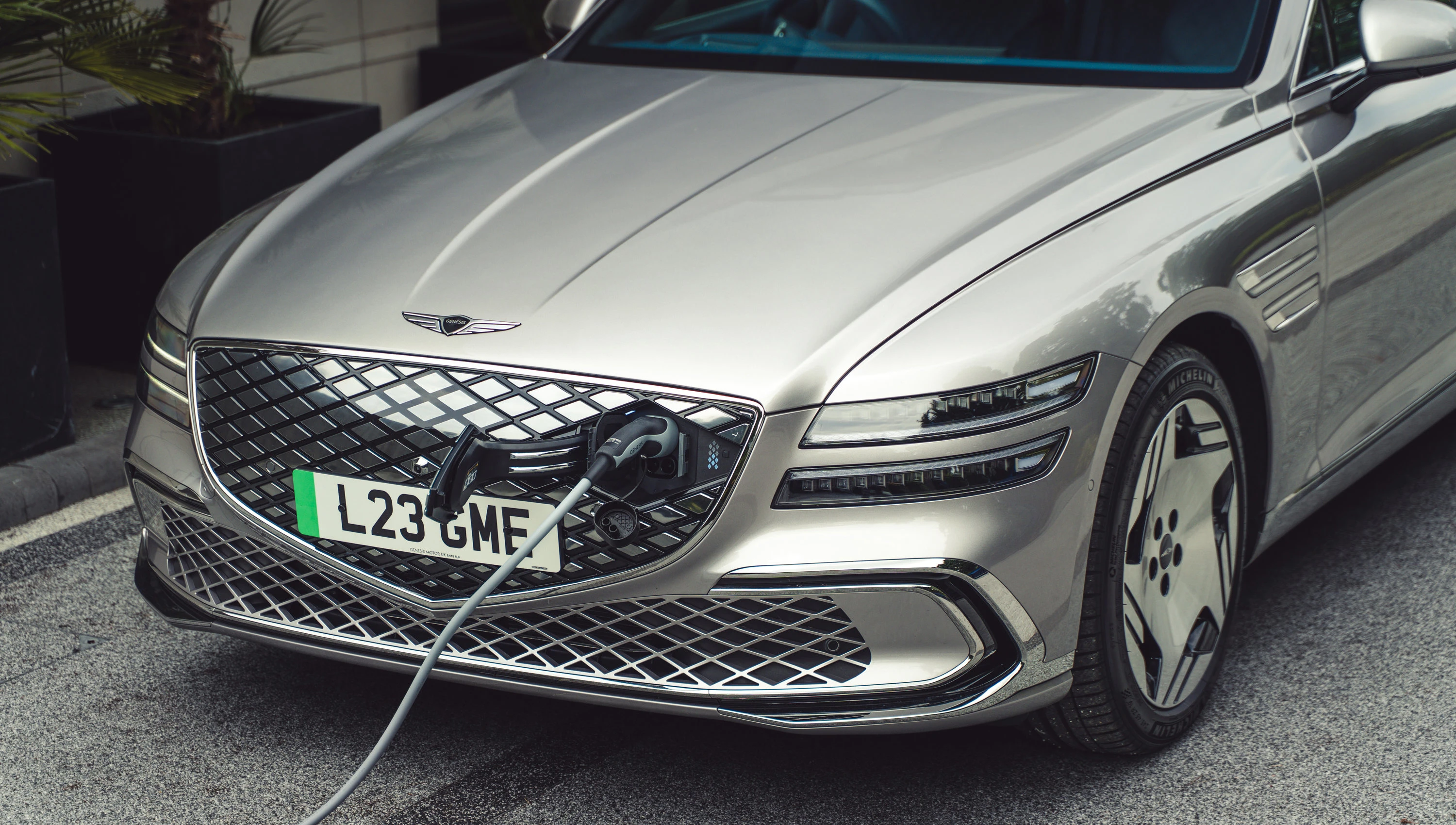 Genesis G80 Electrified AWD charging view