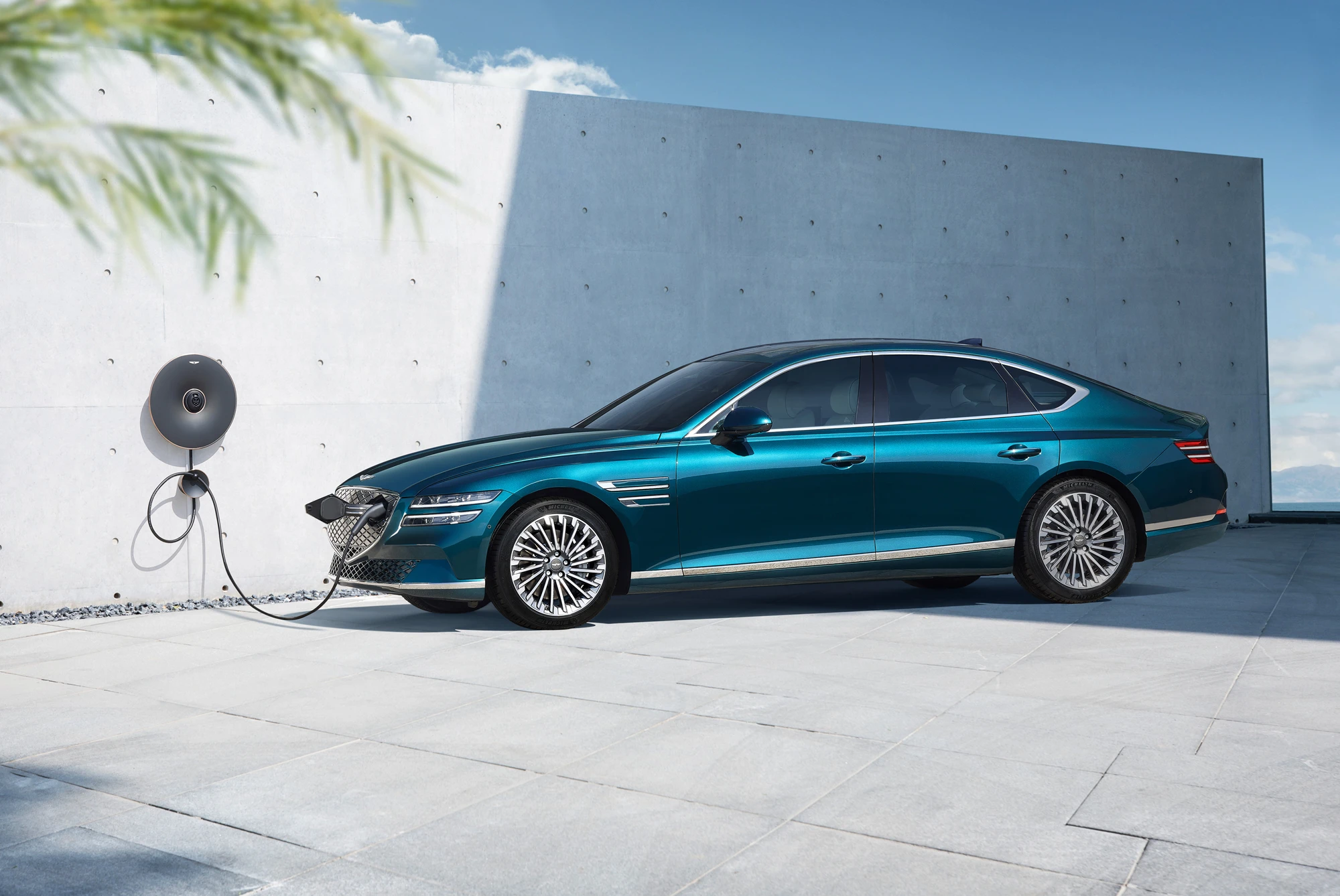 Genesis G80 Electrified AWD charging view