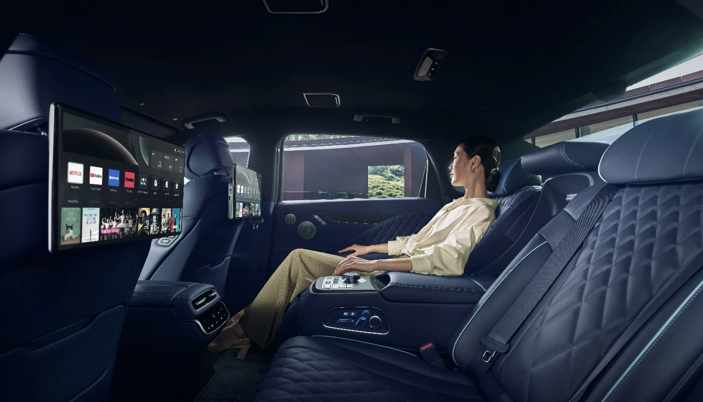 Genesis G80 Electrified AWD secondrowseats view