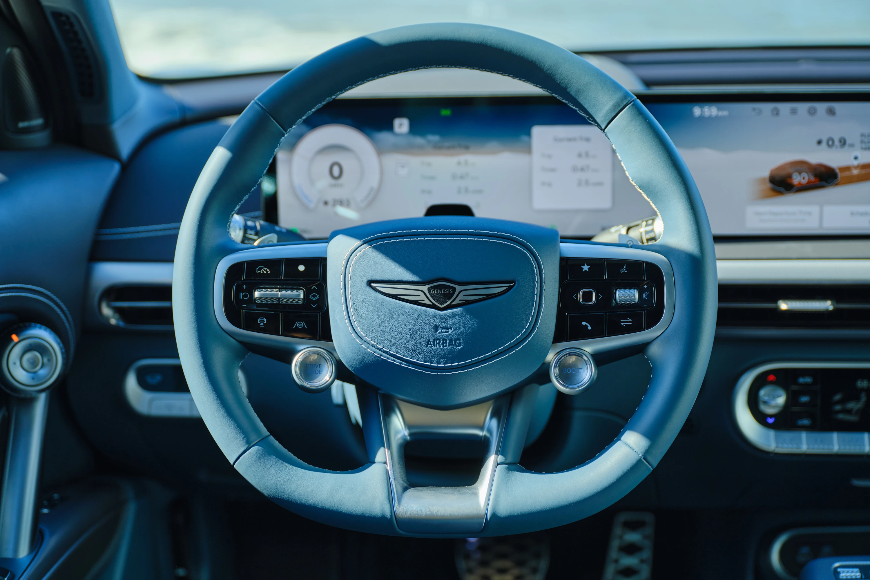 Genesis GV60 2026 RWD steeringwheel view