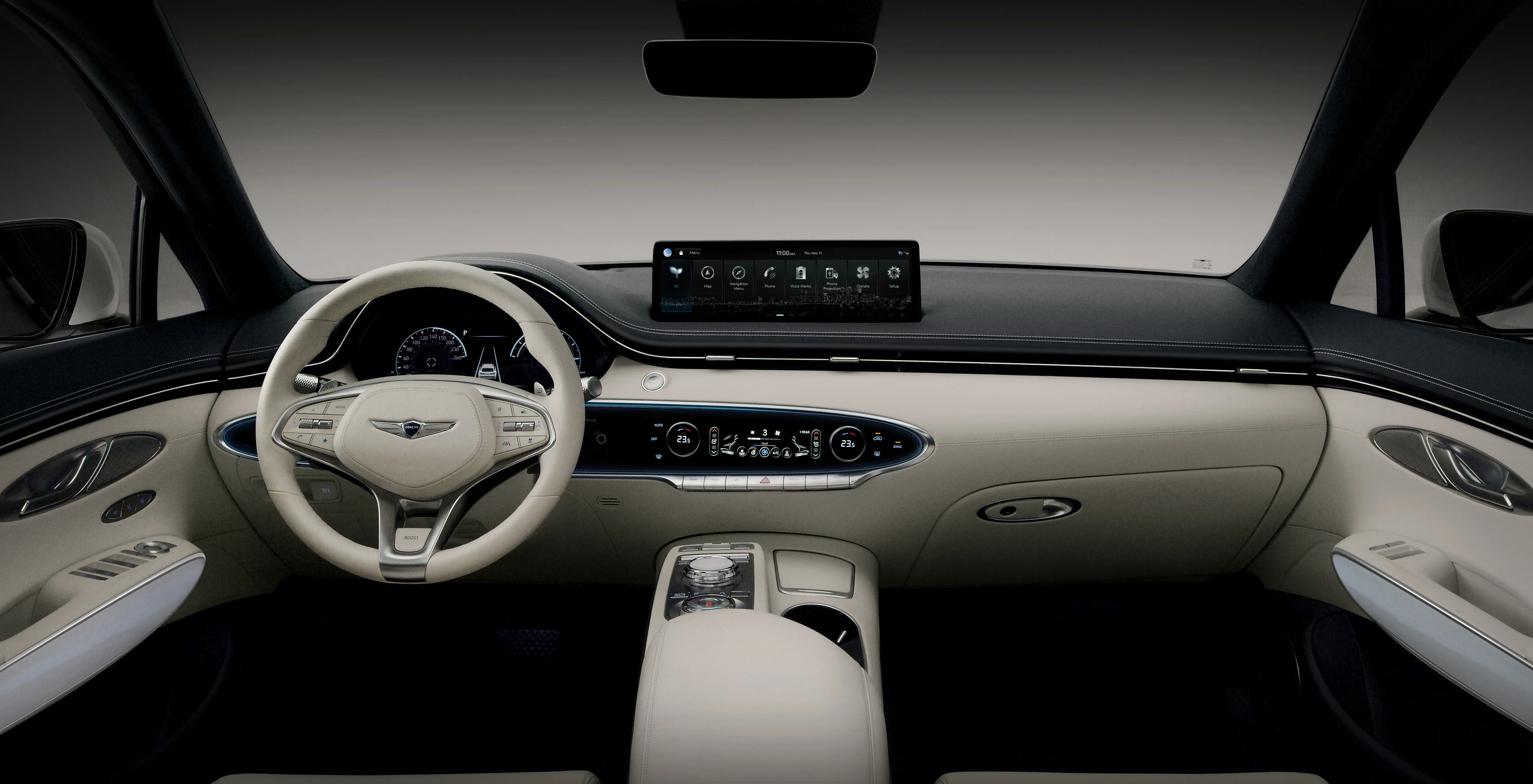 Genesis Electrified GV70 screens view