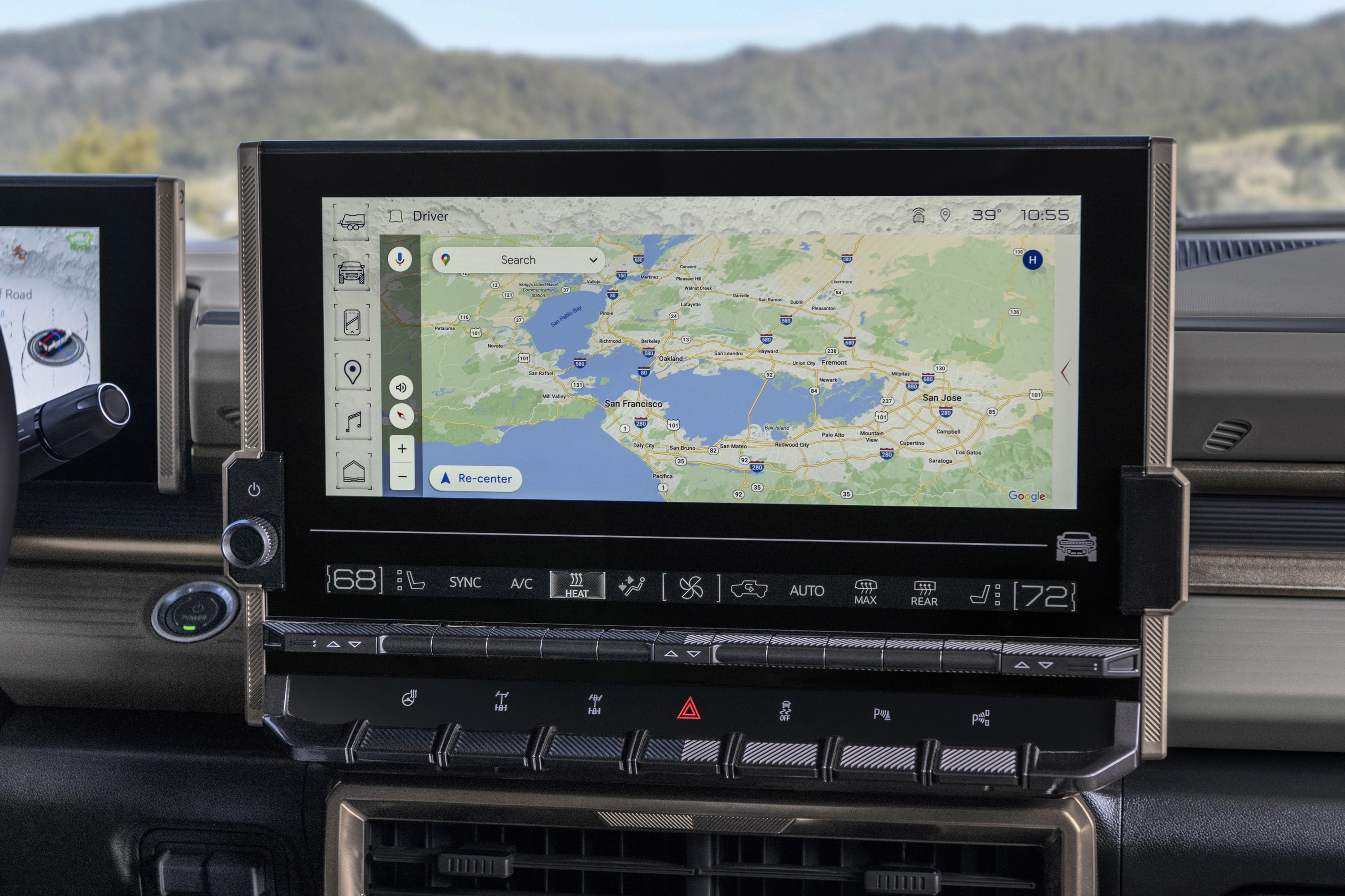 GMC Hummer EV SUV 3x screens view