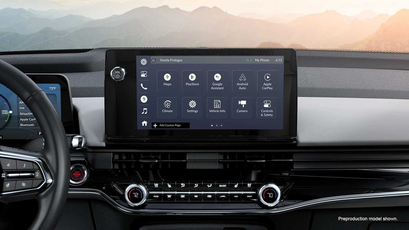 Honda Prologue FWD screens view