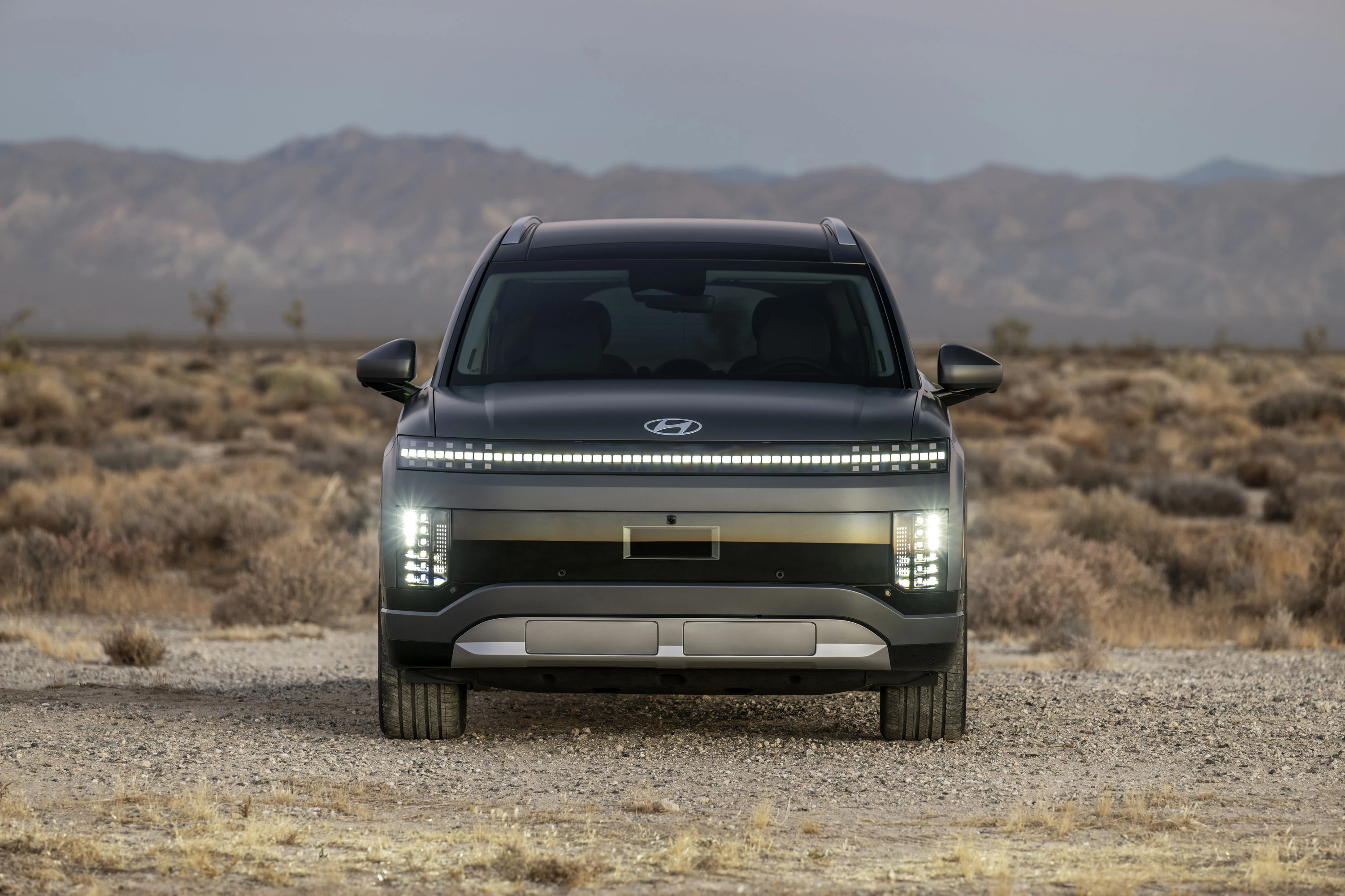 Hyundai IONIQ 9 RWD Long Range headlights view