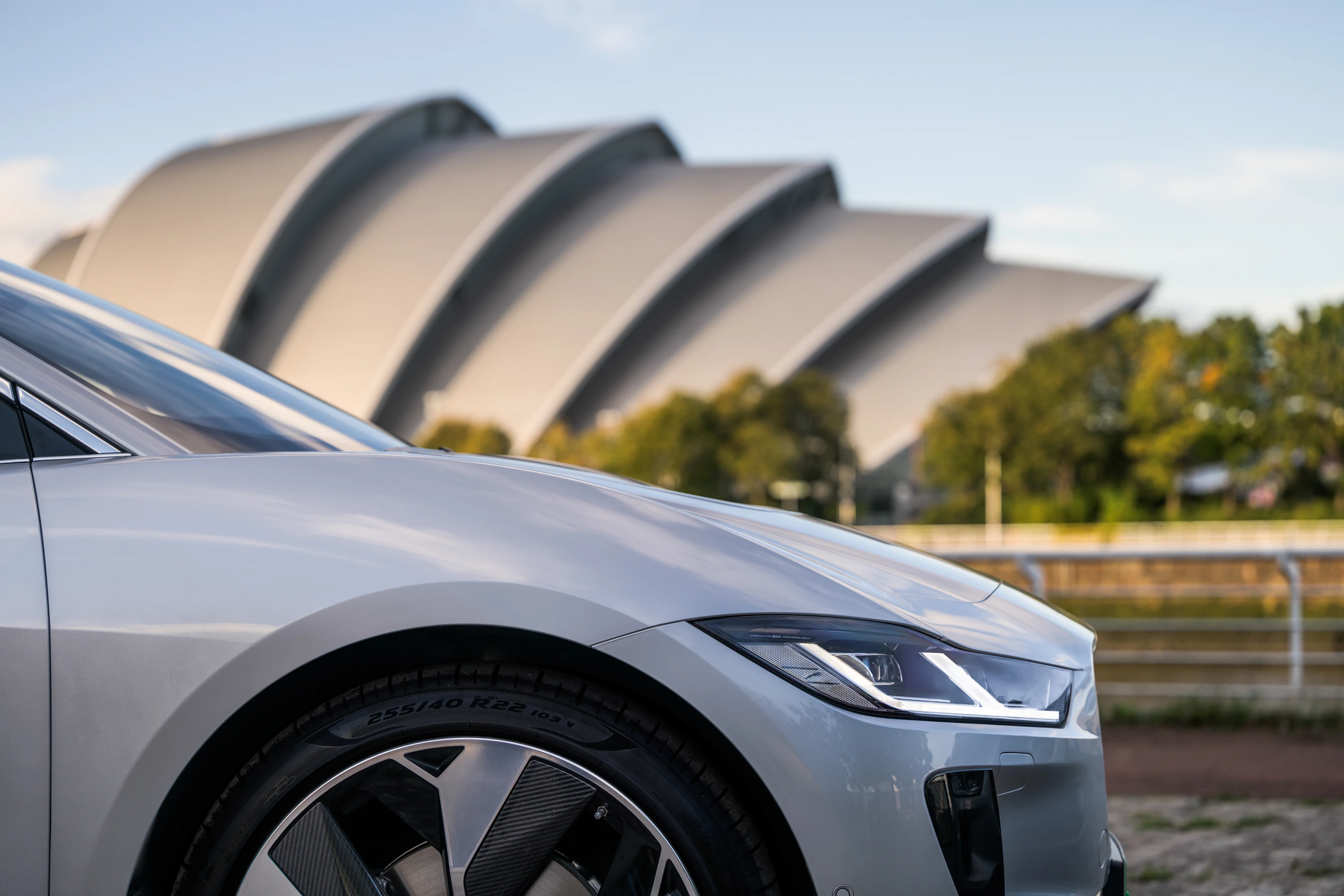 Jaguar I-Pace EV400 headlights view