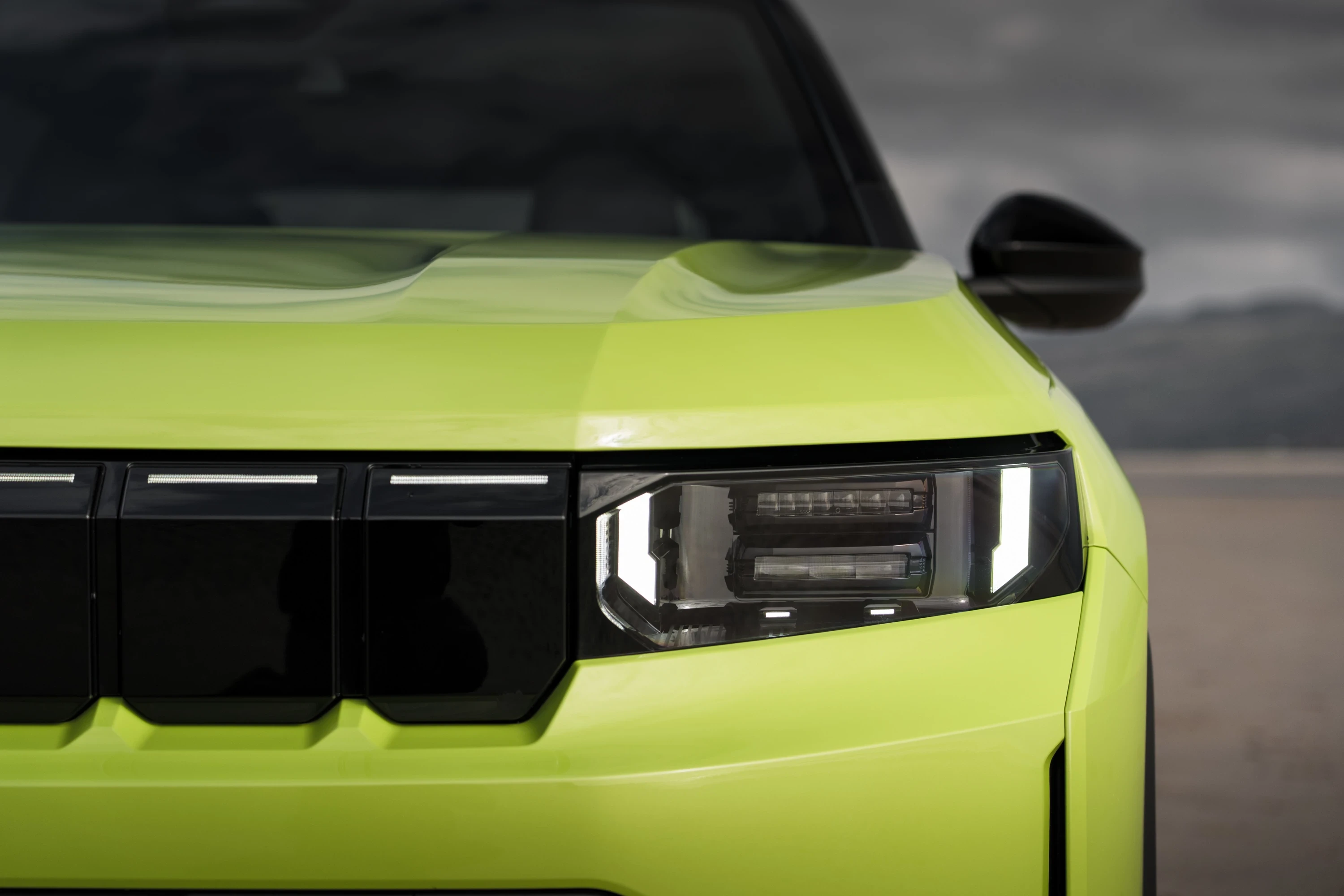 Jeep Compass Electric AWD headlights view
