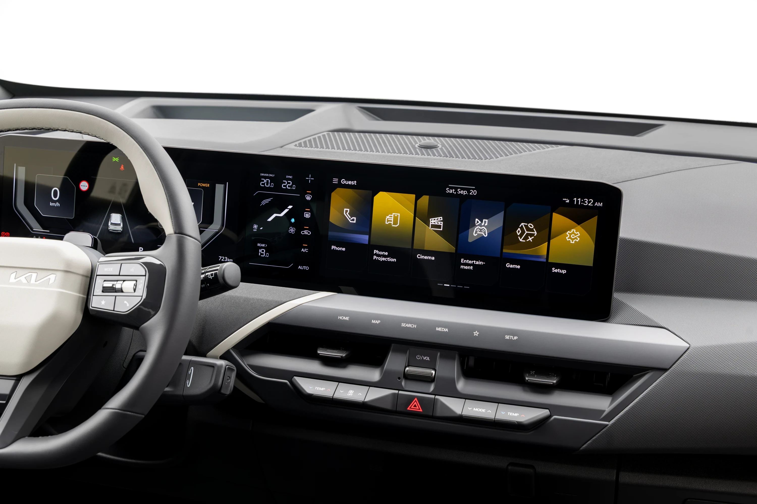 Kia EV5 Standard Range screens view
