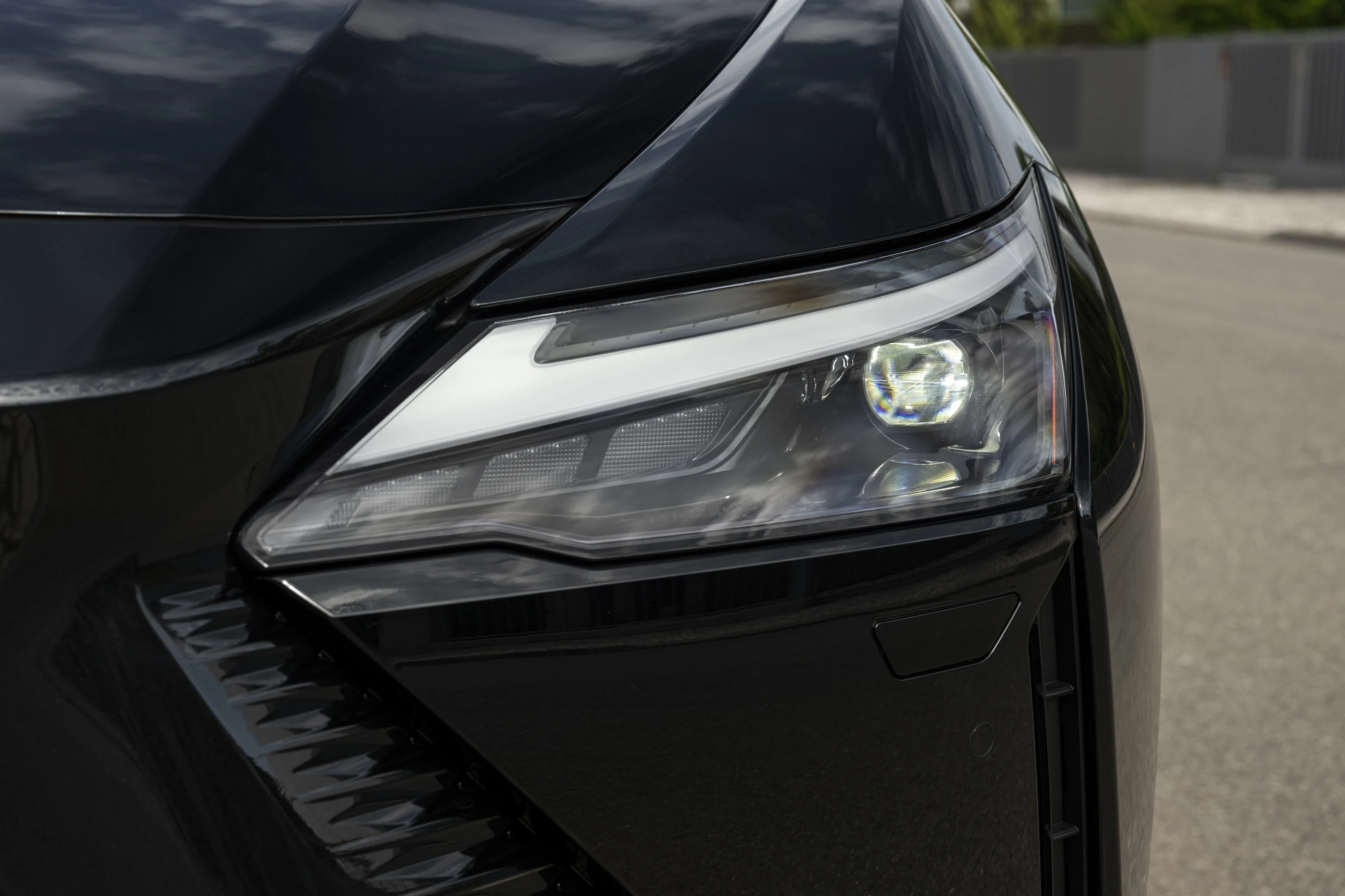 Lexus RZ 500e headlights view
