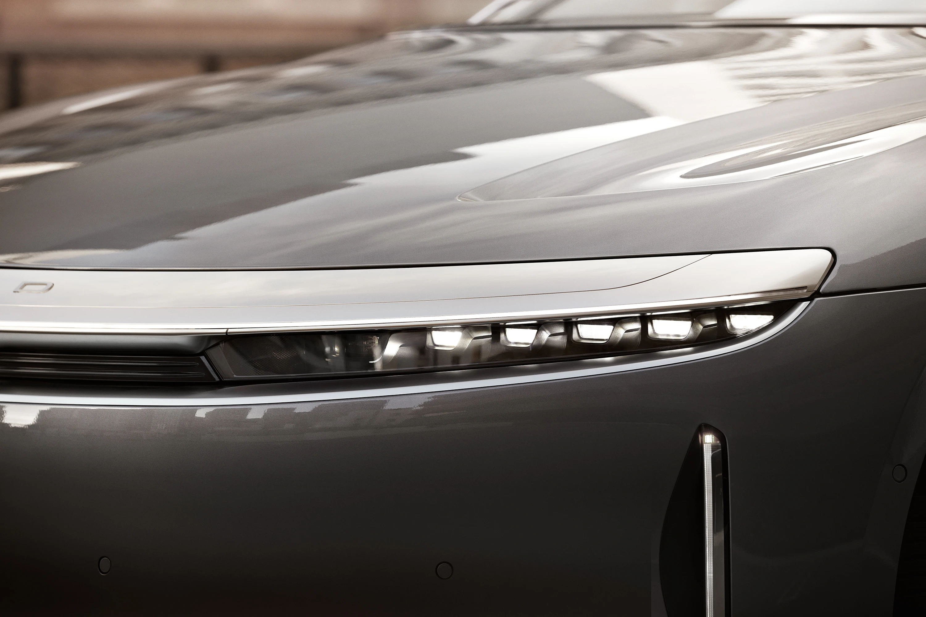 Lucid Air Dream Edition Performance headlights view