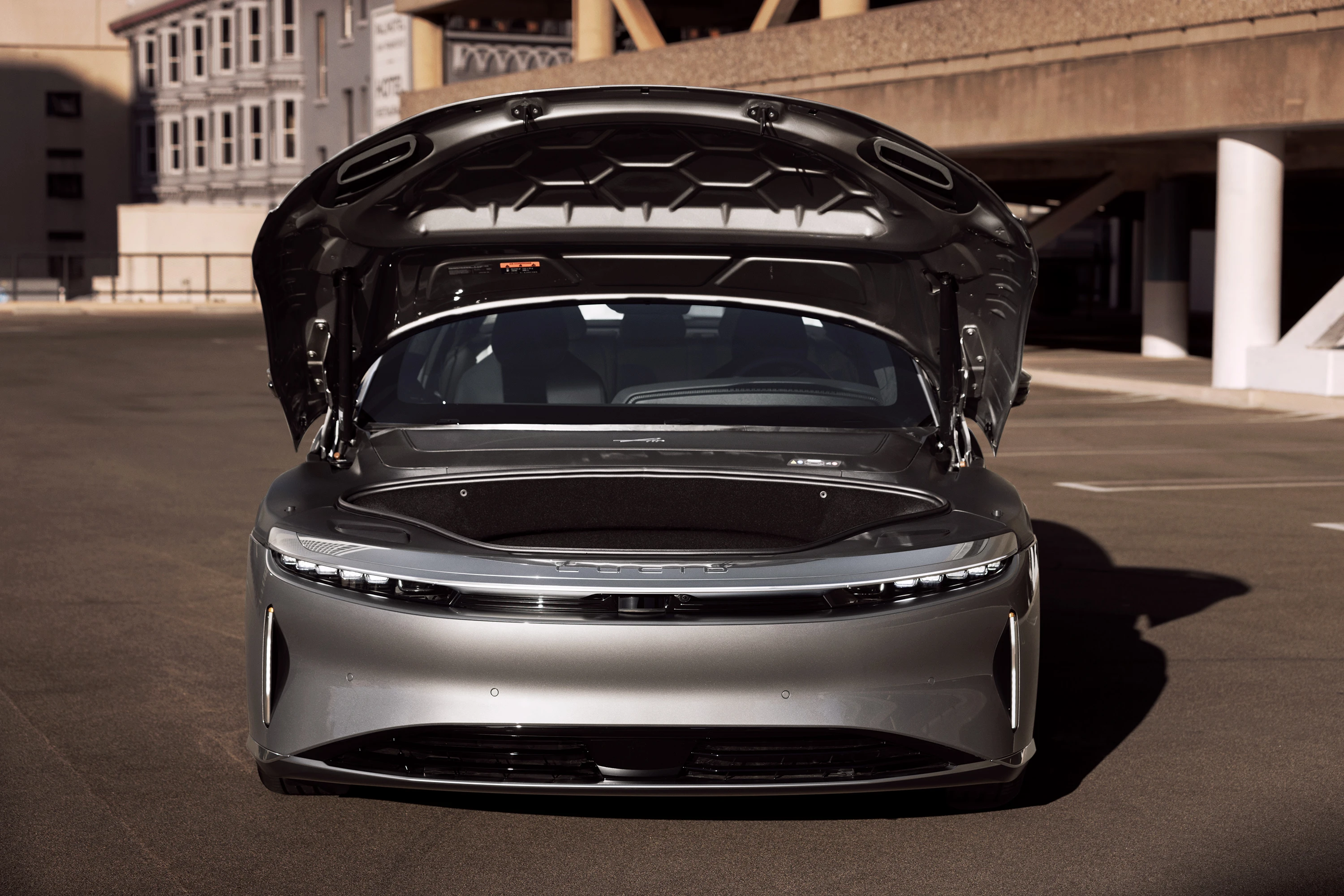 Lucid Air Pure frunk view