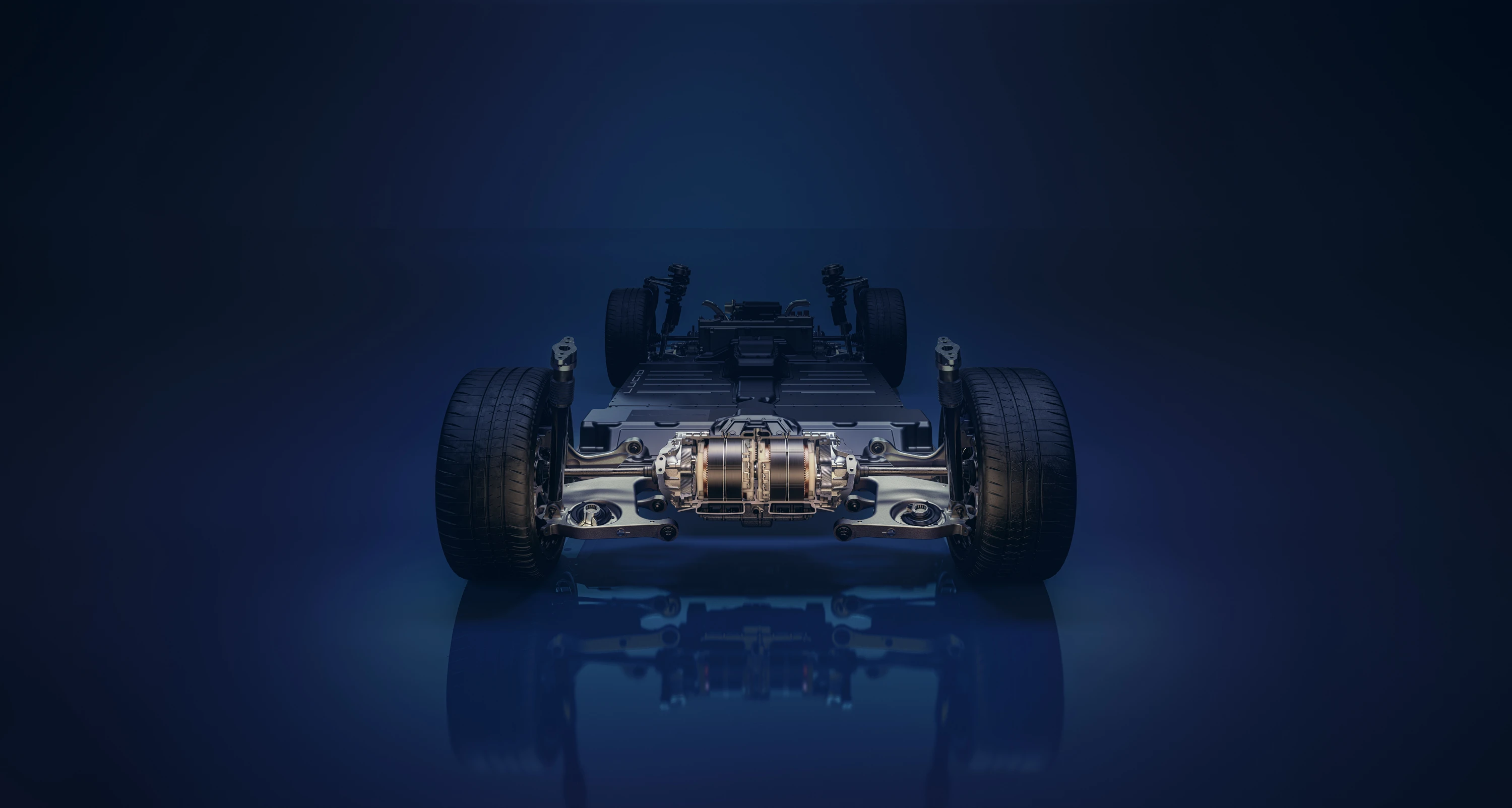 Lucid Air Sapphire drivetrain view