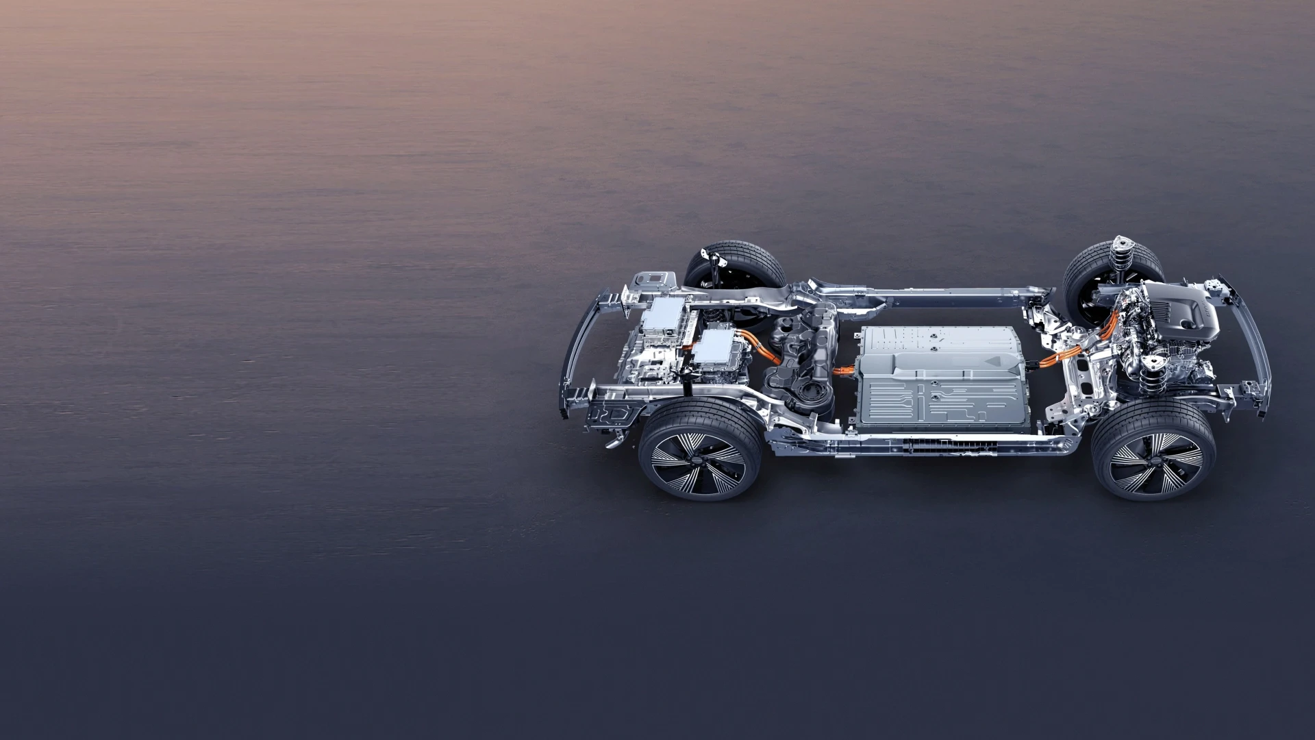 Lynk & Co 10+ 77 kWh AWD chassis view