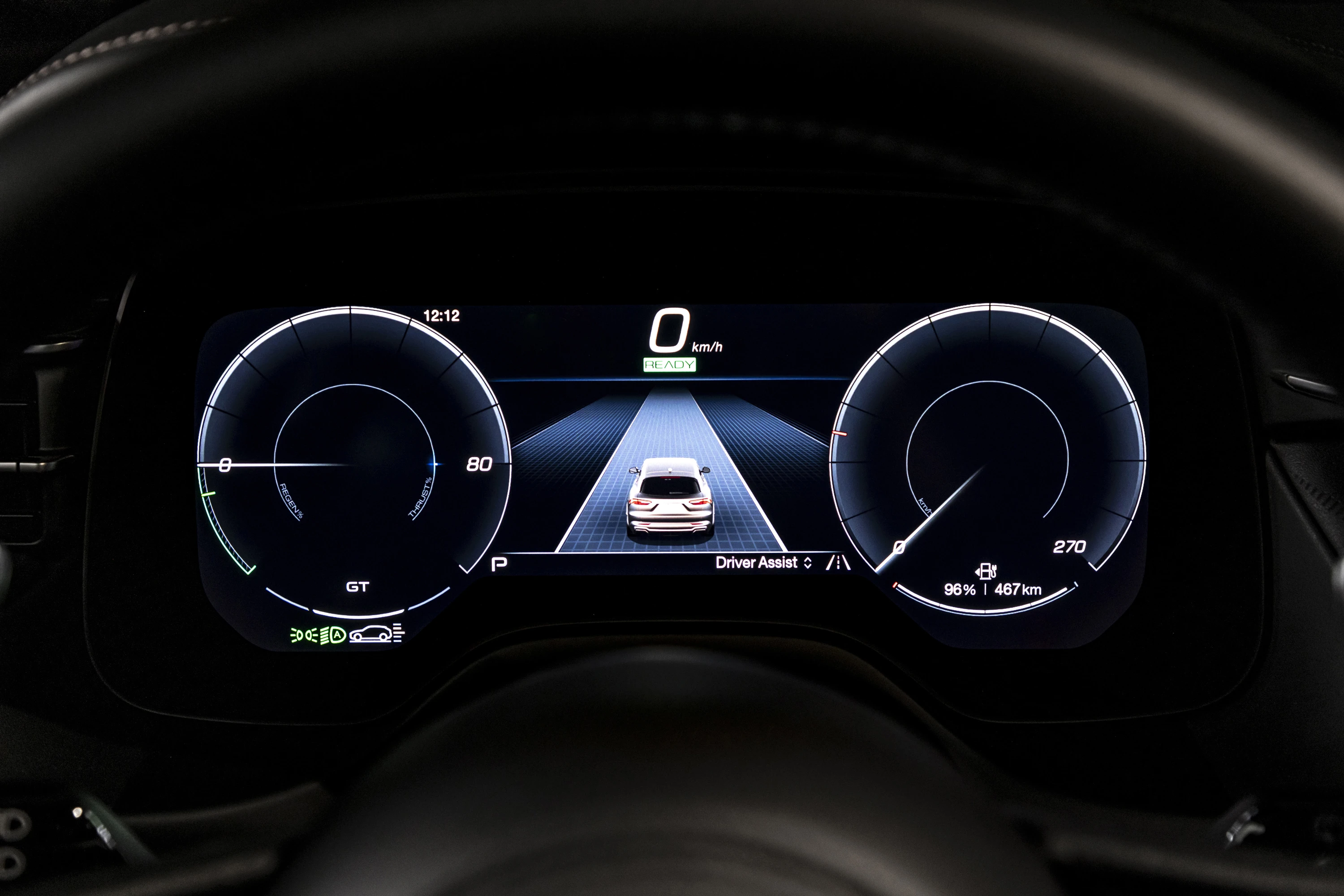 Maserati Grecale Folgore screens view