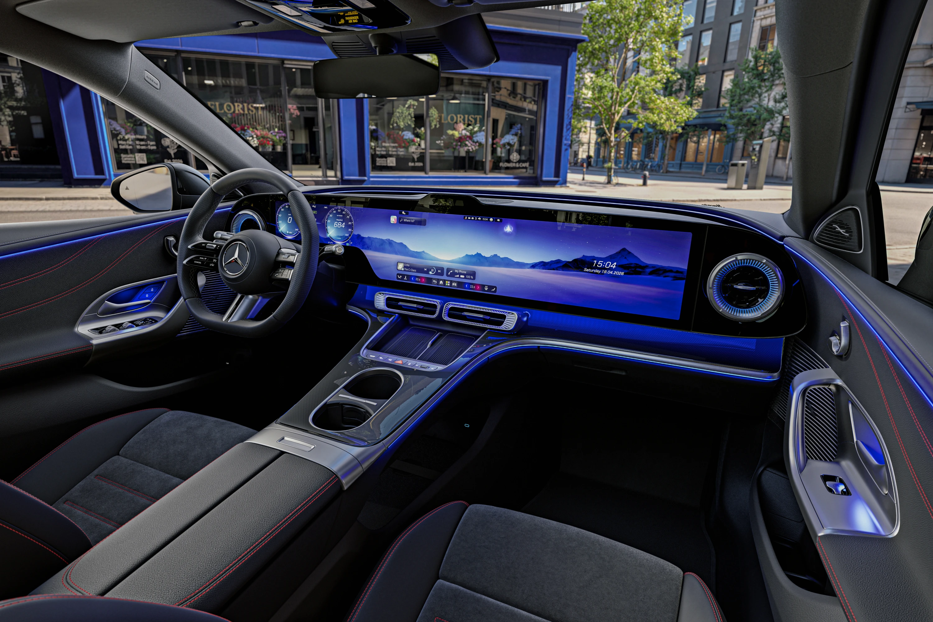Mercedes C 400 4MATIC electric interior view