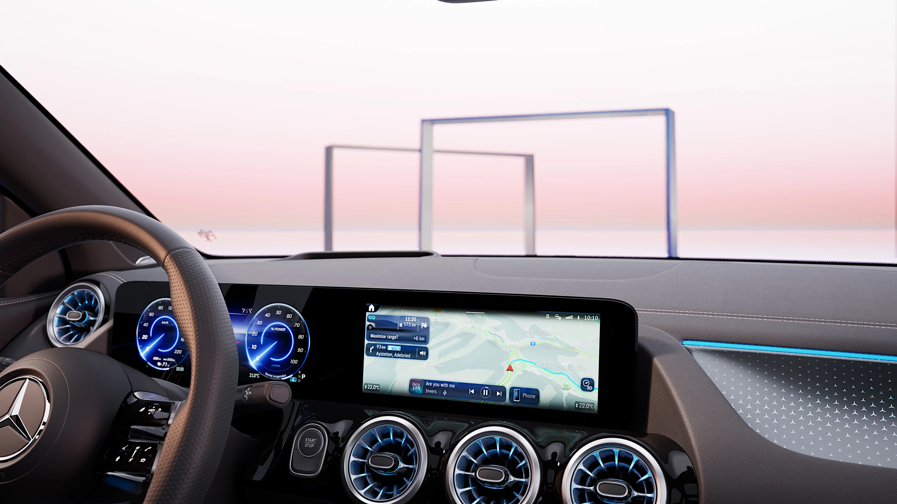 Mercedes-EQ EQA 250+ screens view