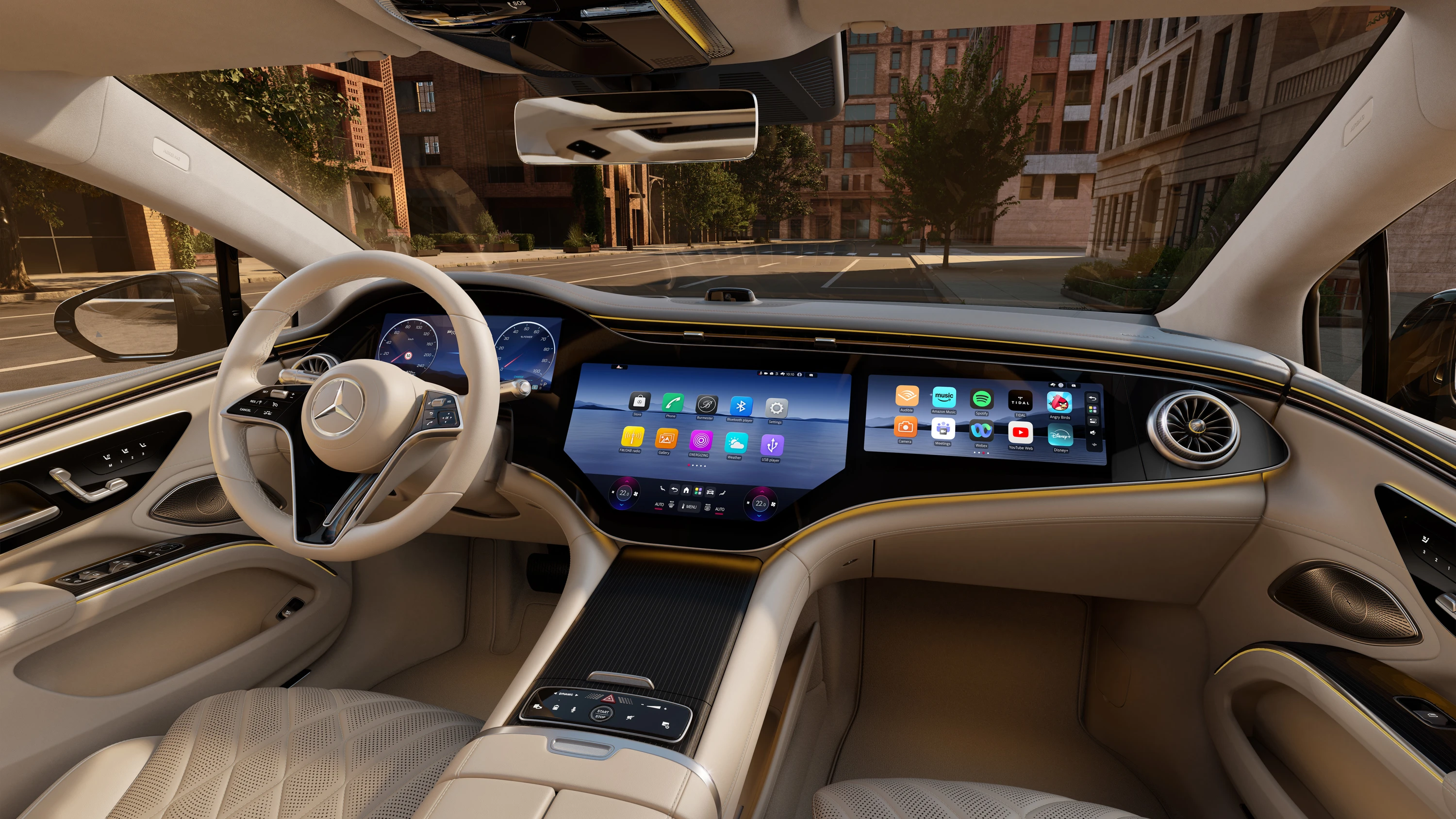 Mercedes EQS 400 interior view