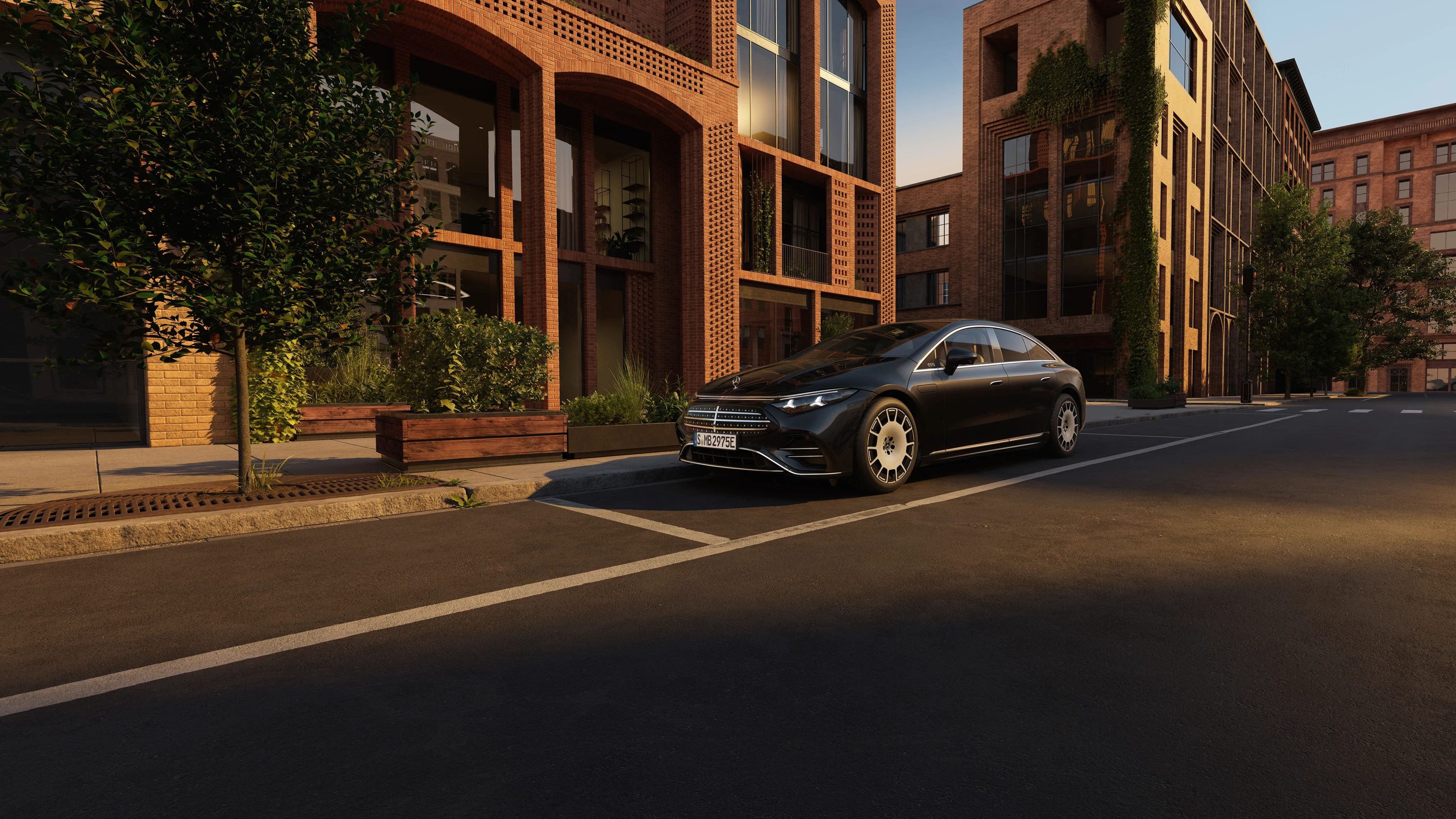 Mercedes EQS 400 exterior view