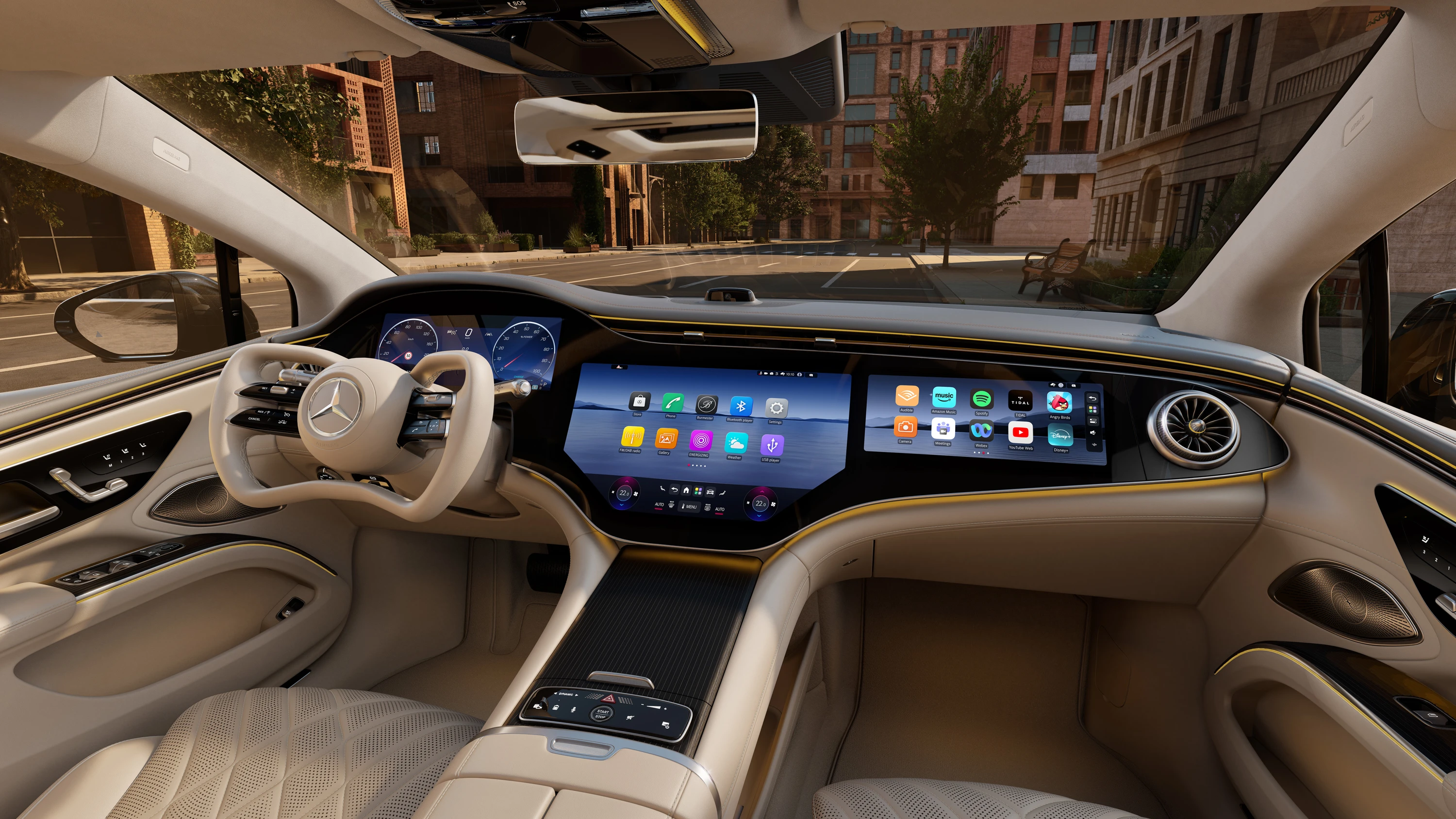 Mercedes EQS 400 interior view